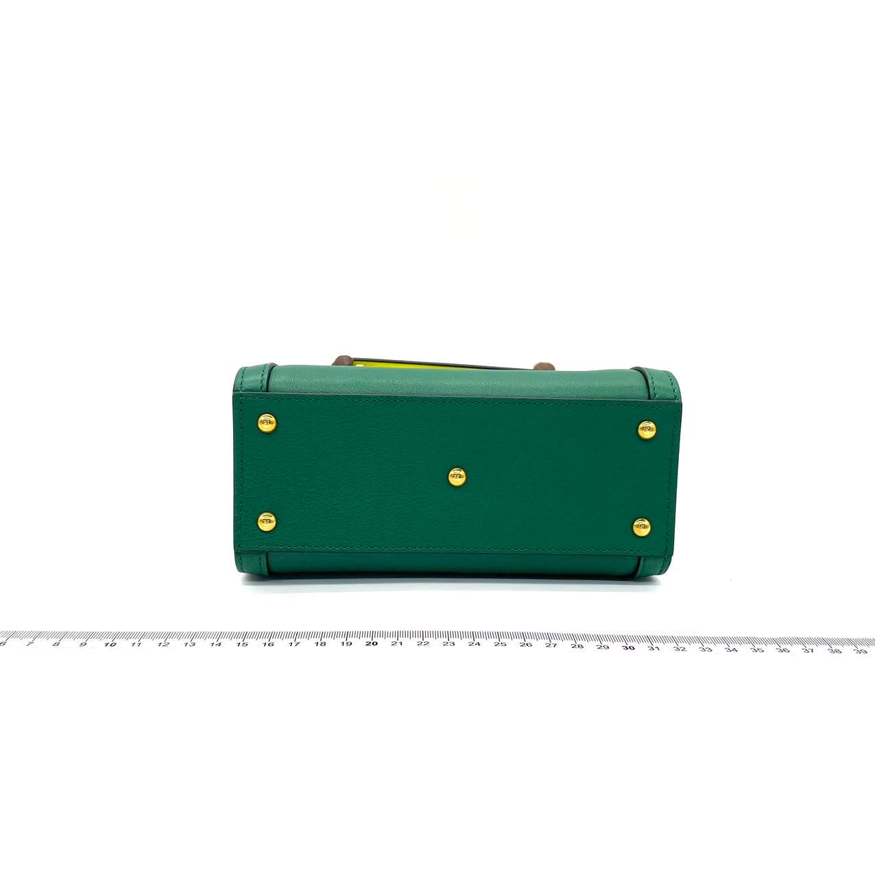 Gucci Diana Mini Green Leather Bag Bamboo Handle with Strap