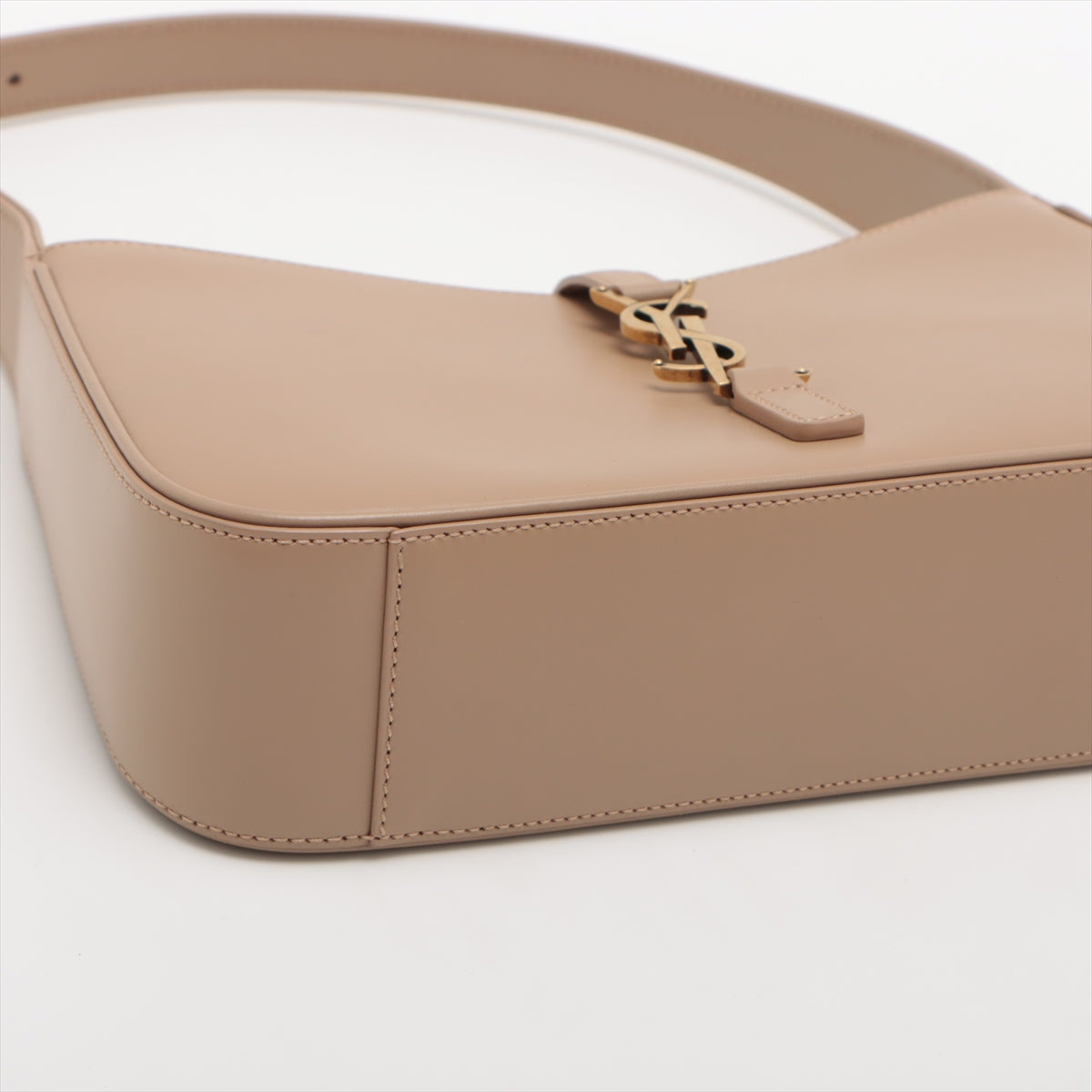 Saint Laurent Beige Leather LE 5 A 7 Shoulder Bag [PRTO] (Rented Out)