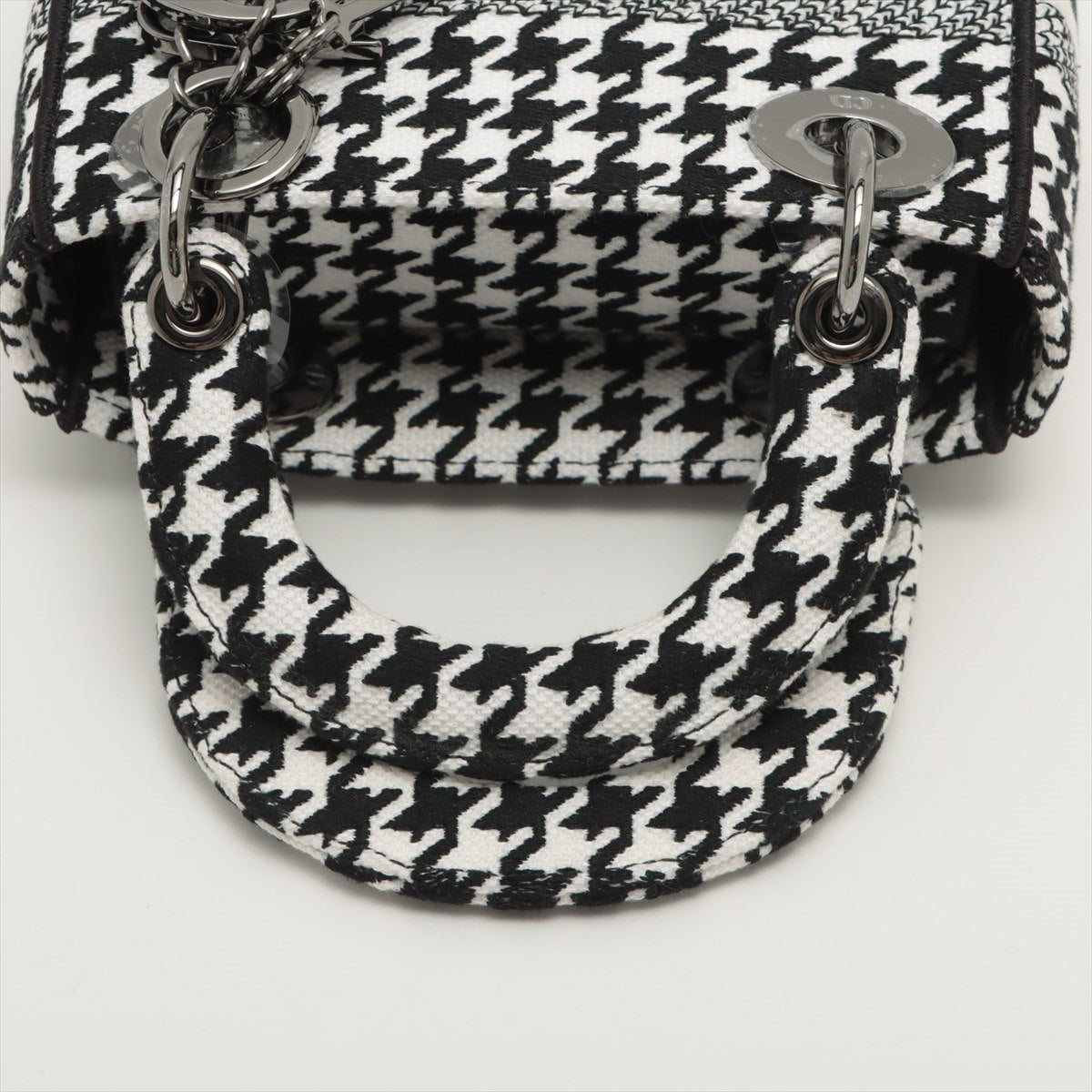 Christian Dior Black X White Embroidery Mini Lady D-Lite Bag [Clearance Sale]