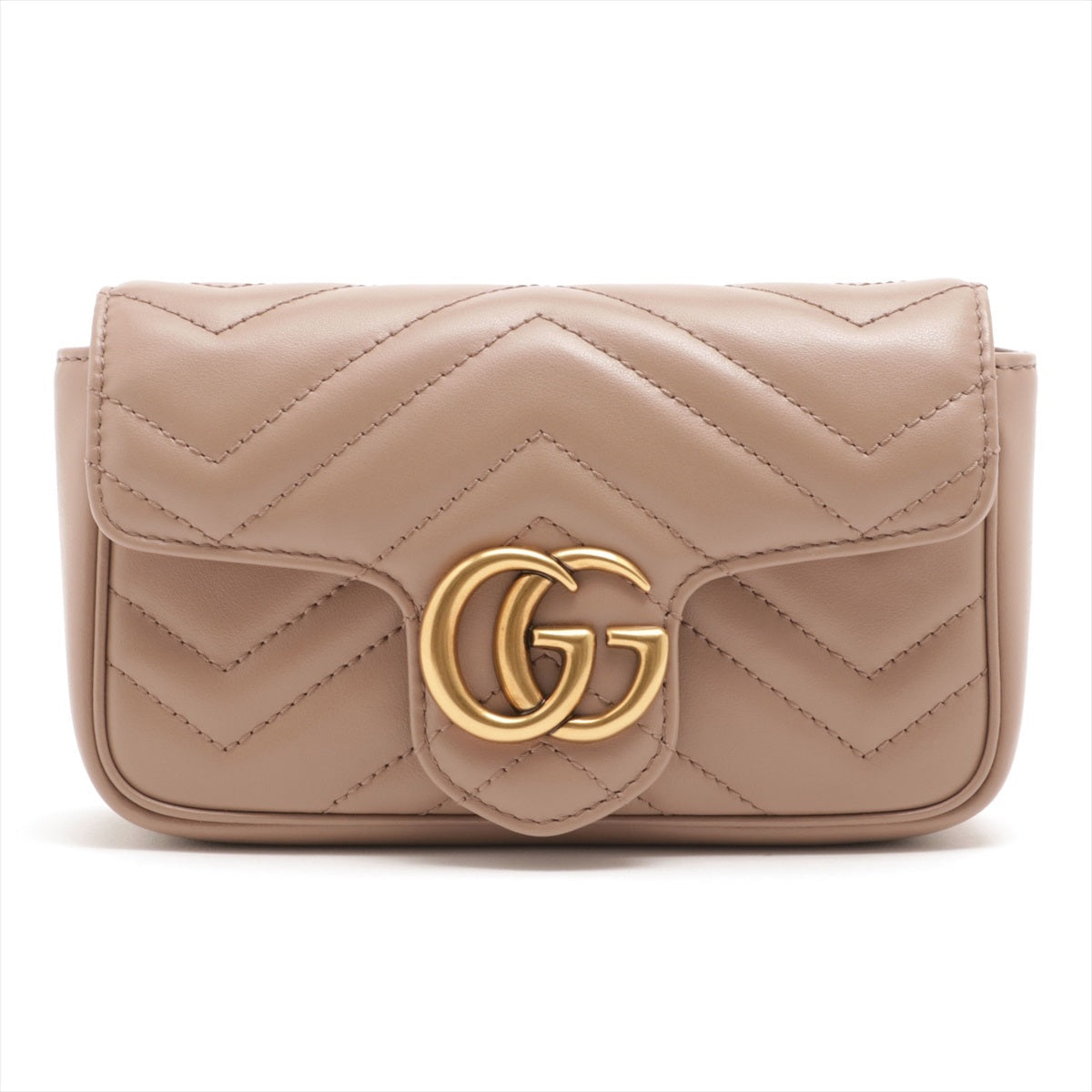 Gucci Dusty Pink GG Marmont MatelassÃ© Leather Super Mini Bag