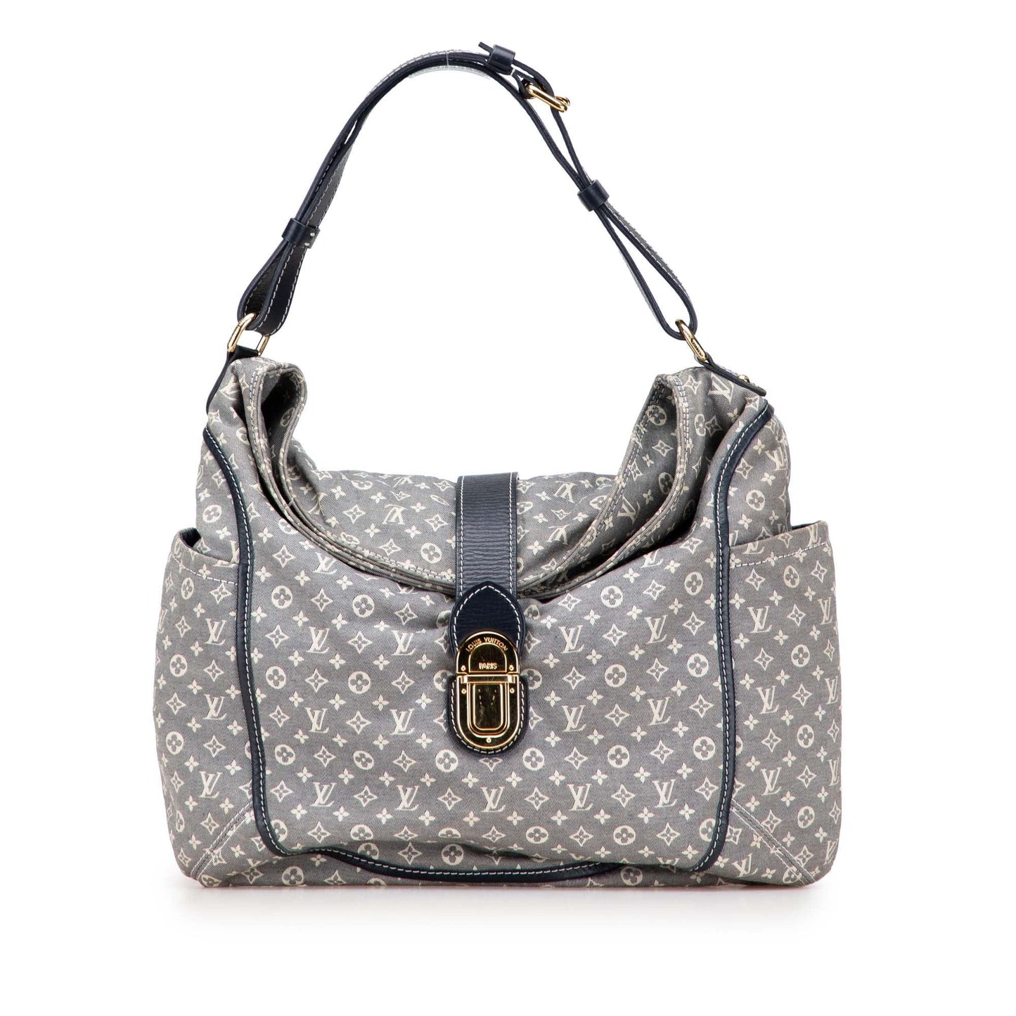 Gray Louis Vuitton Monogram Mini Lin Idylle Romance Hobo Bag