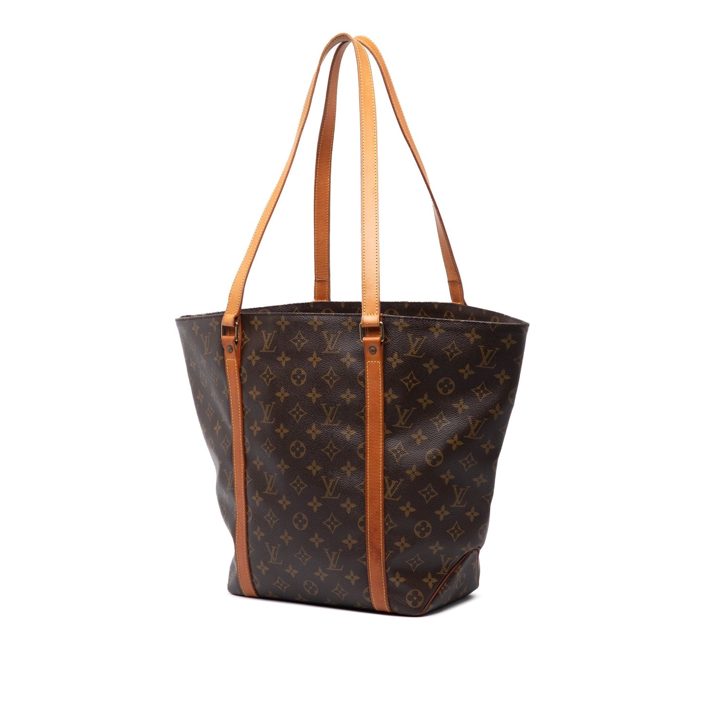 Brown Louis Vuitton Monogram Sac Shopping Tote Bag