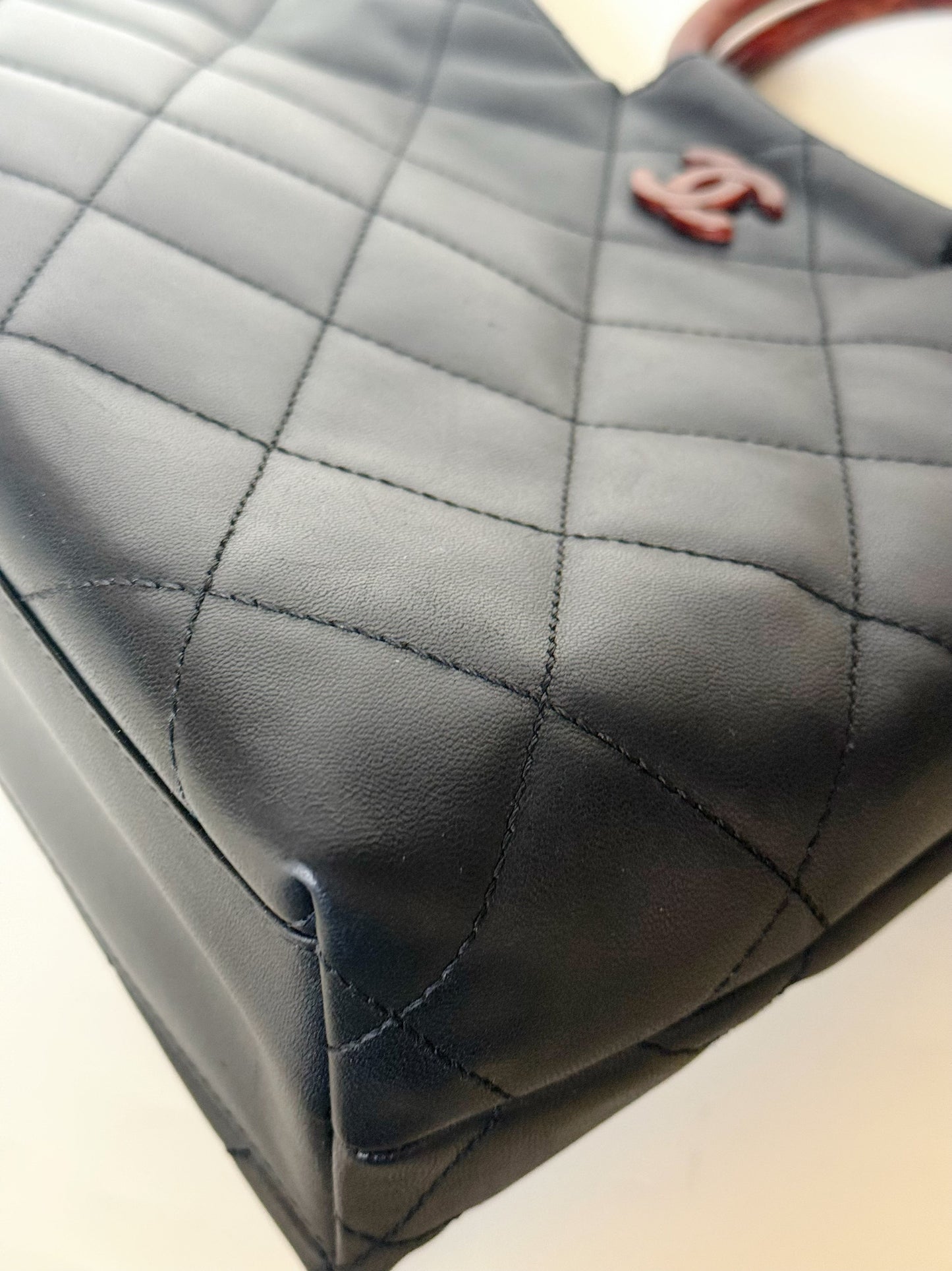 Chanel  Wooden Top Handle Bag