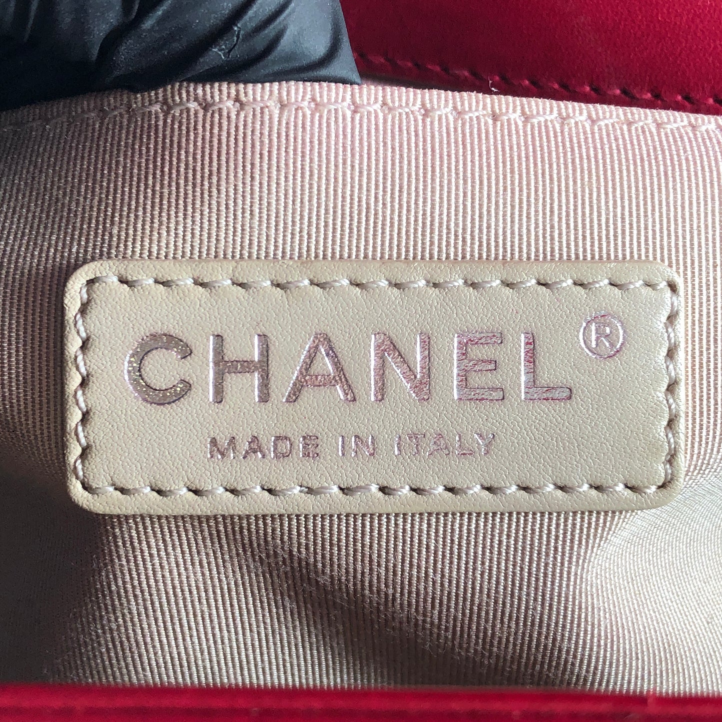 Chanel Boy Perforated Lambskin Quilted Shoulder Bag Hot Pink