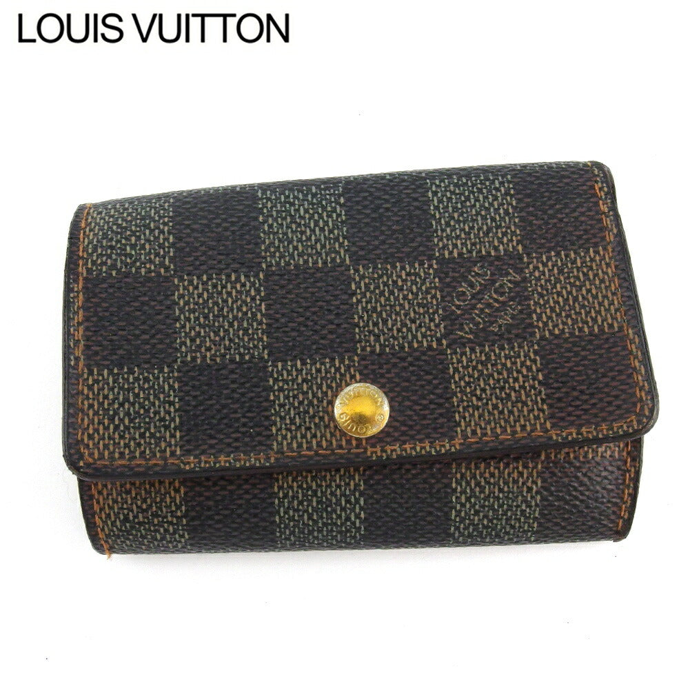 LOUIS VUITTON Key case Key holder  N62630 Brown beige gold Multicles6
