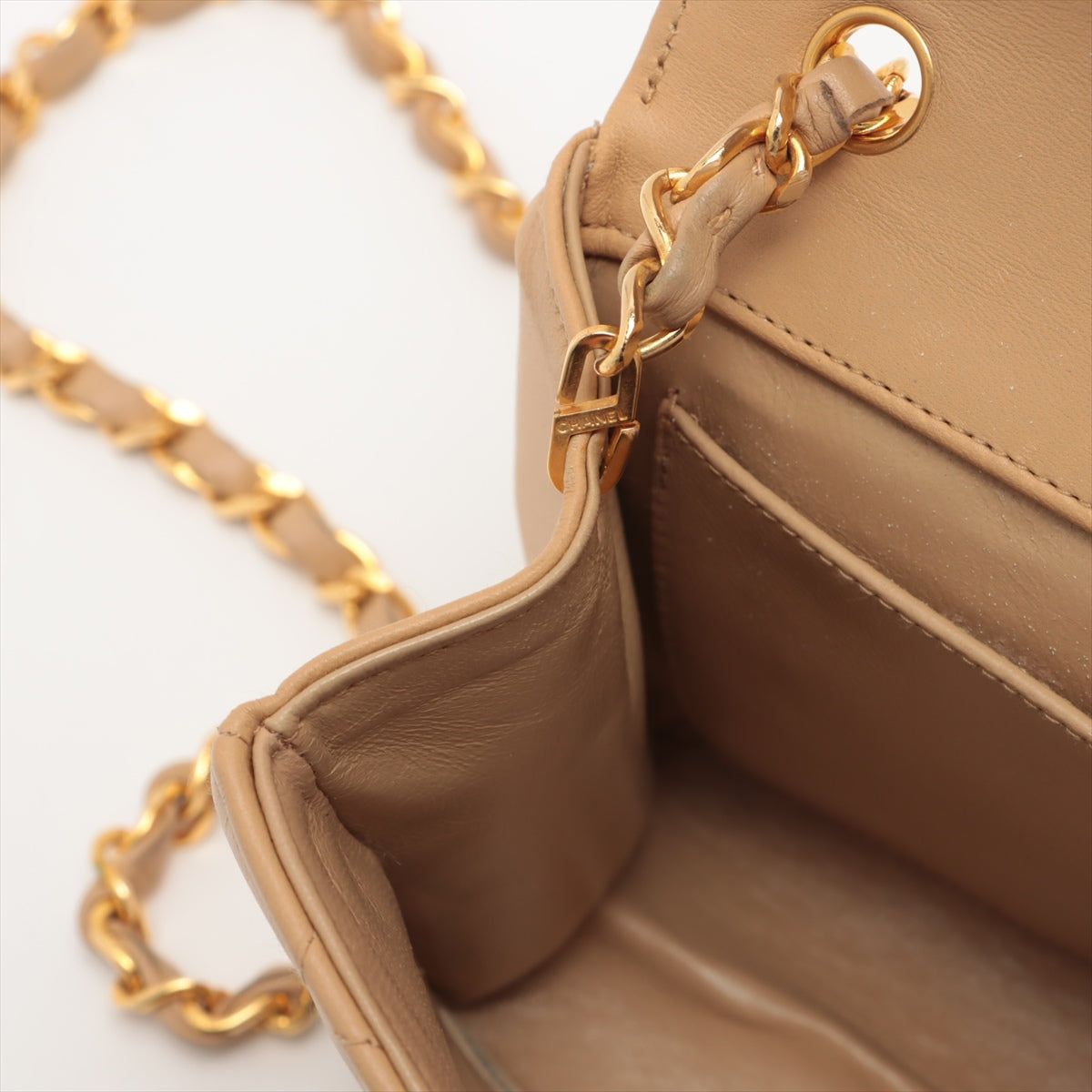 ITEM 17 - Chanel  Mini CC Beige Single Flap Bag