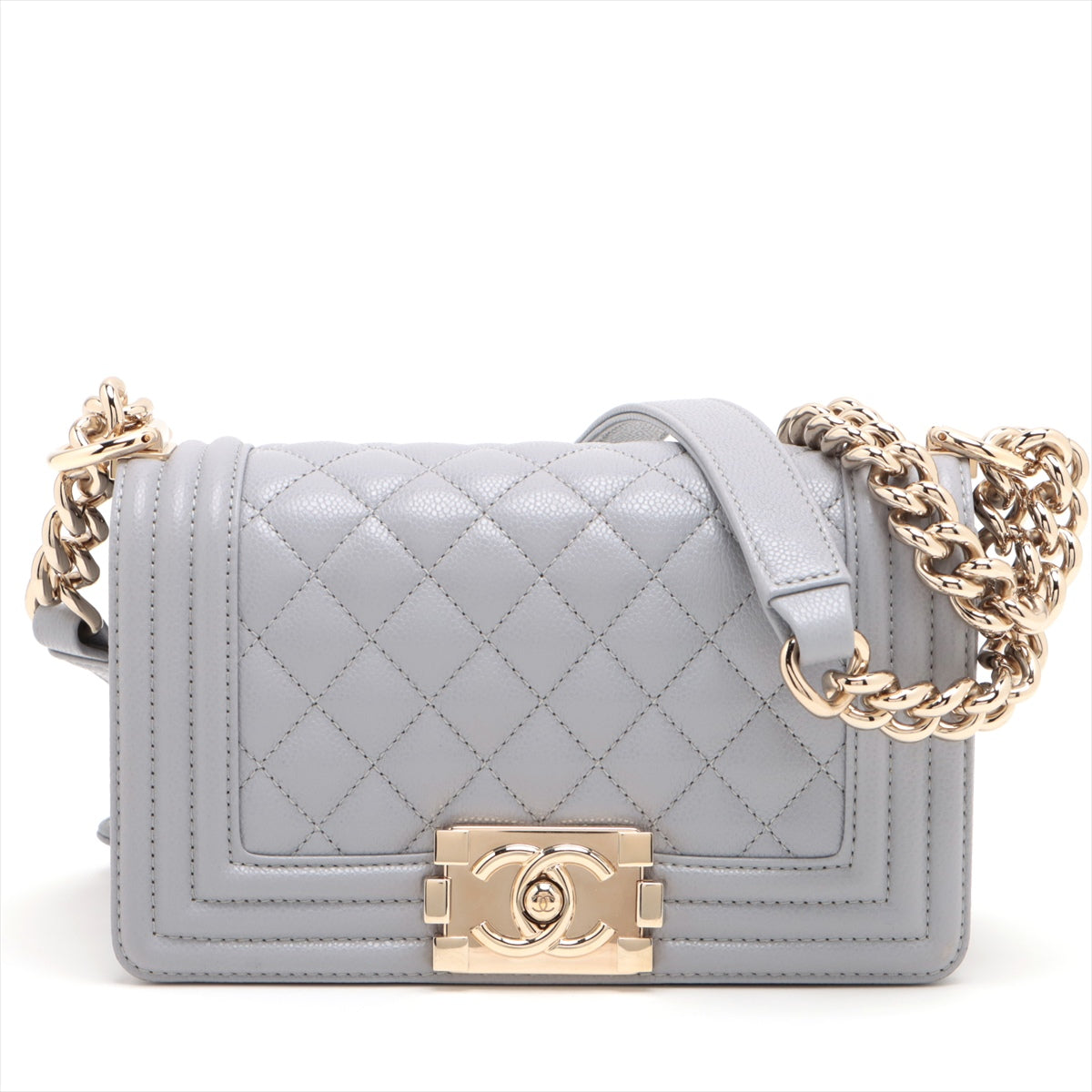ITEM 30 - Chanel Small Caviar Boy Bag Grey