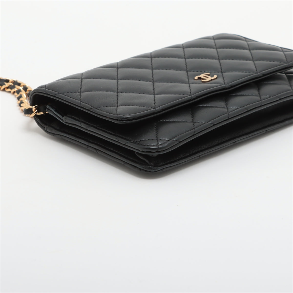 Chanel Lambskin Black Wallet On Chain WOC - 21 series