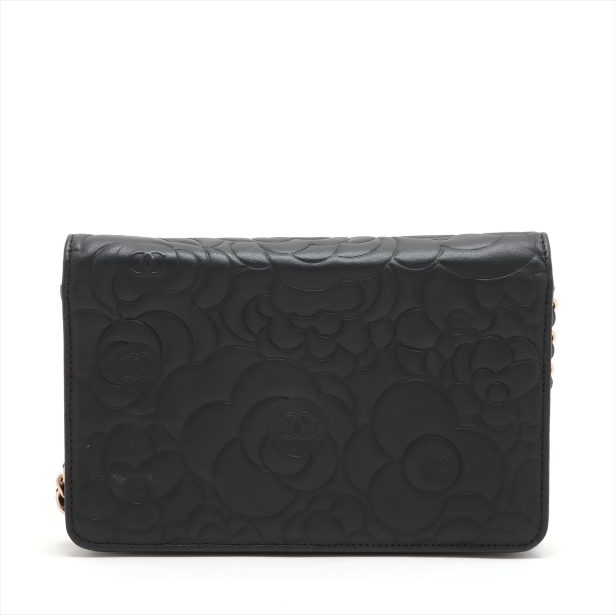 Chanel Camellia Black Wallet On Chain WOC