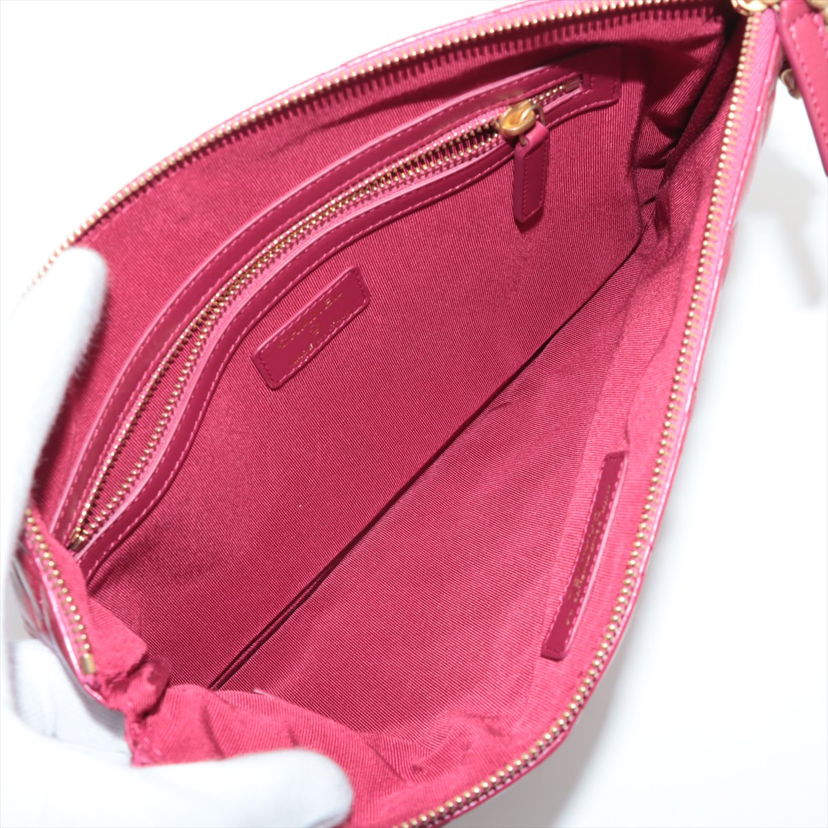 Chanel Matelasse Lambskin Pink Clutch Case bag