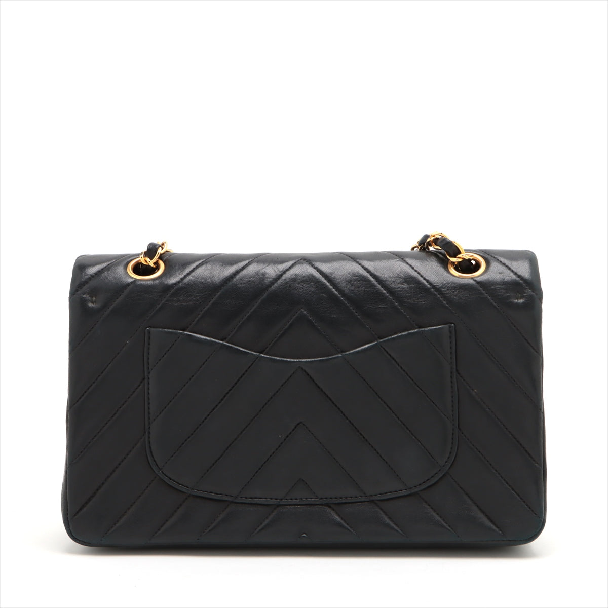 Chanel  Medium/Large M/LClassic Flap Chevron Lambskin Black