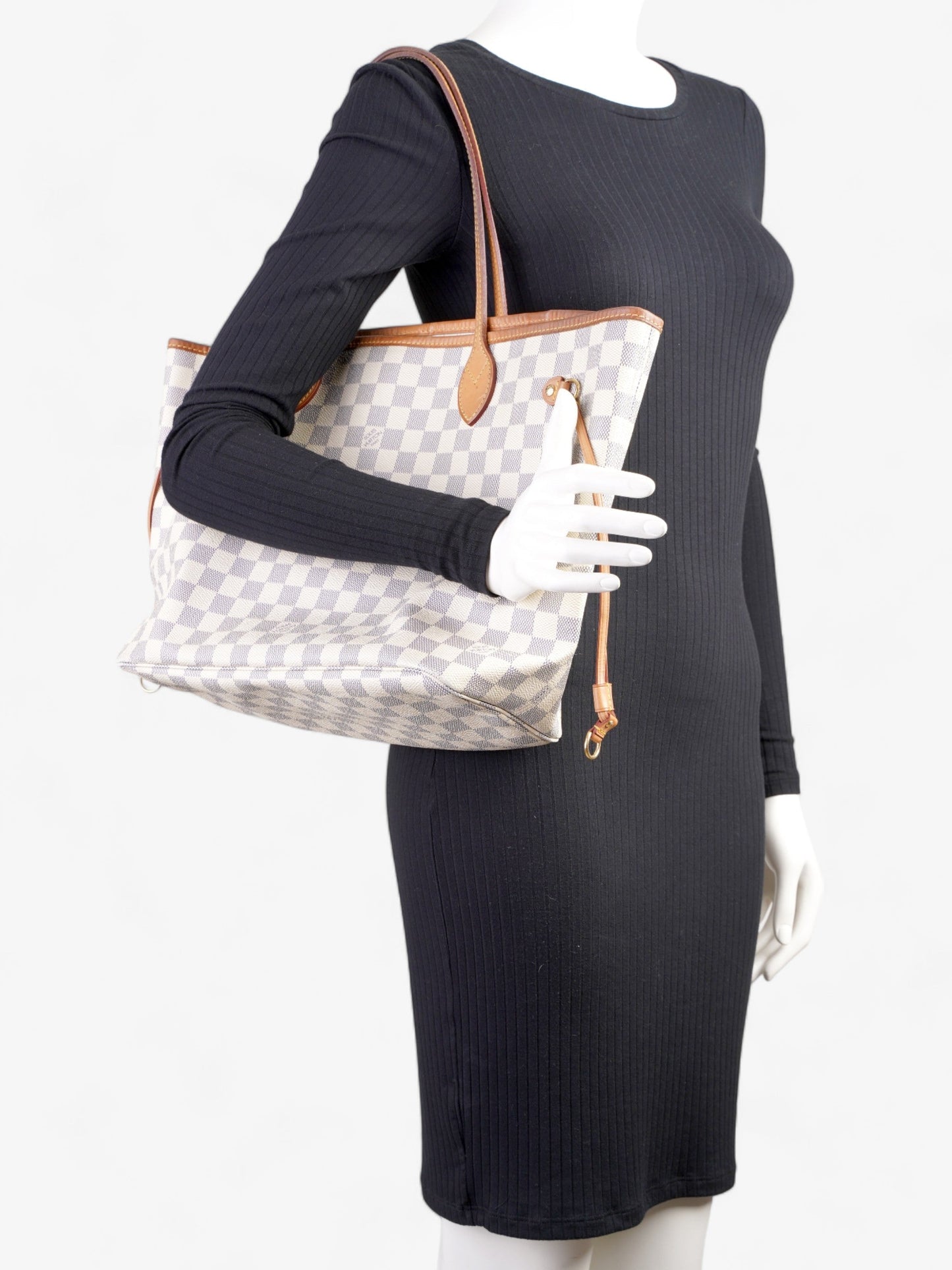 Louis Vuitton Neverfull Damier Azur Coated Canvas MM