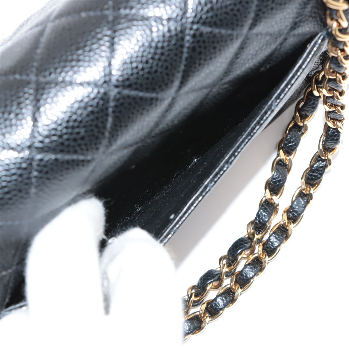 Chanel Classic Flap Medium/Large 24k gold plated Caviar Black - Series 7