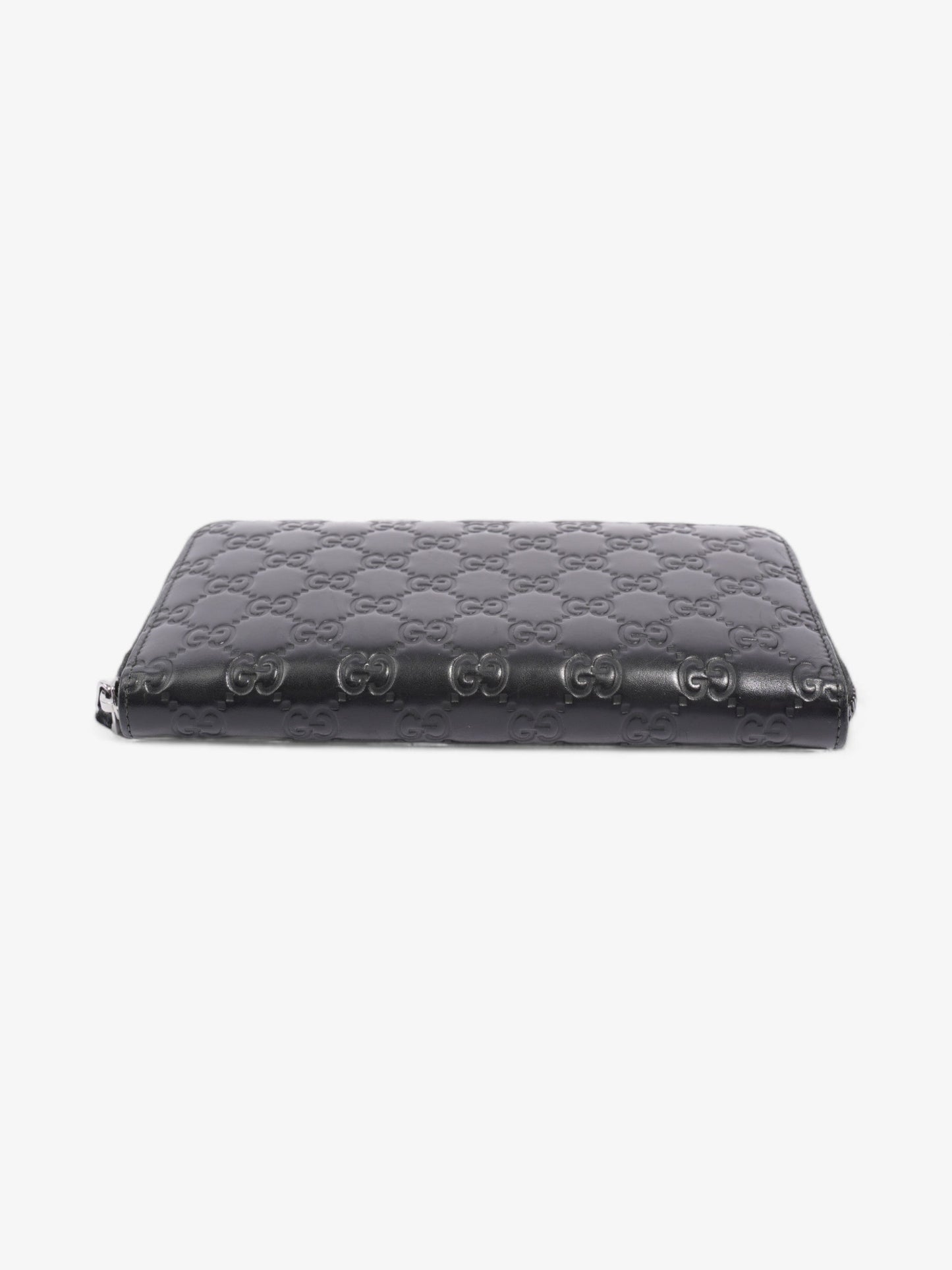 Gucci Guccissima Zip Around Wallet Black Leather