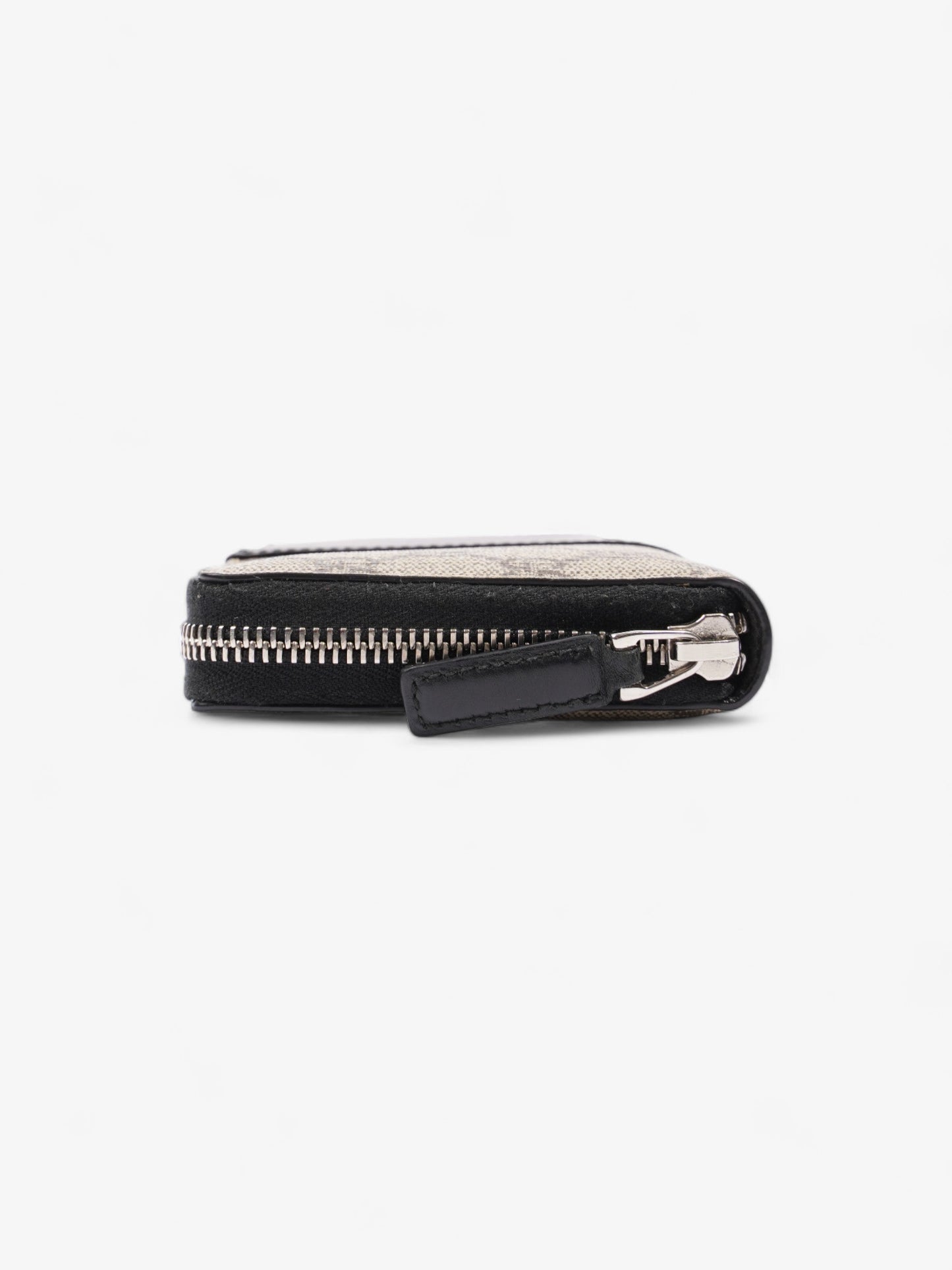 Gucci Zip Around GG Wallet Beige And Ebony GG Supreme / Black Coated Canvas
