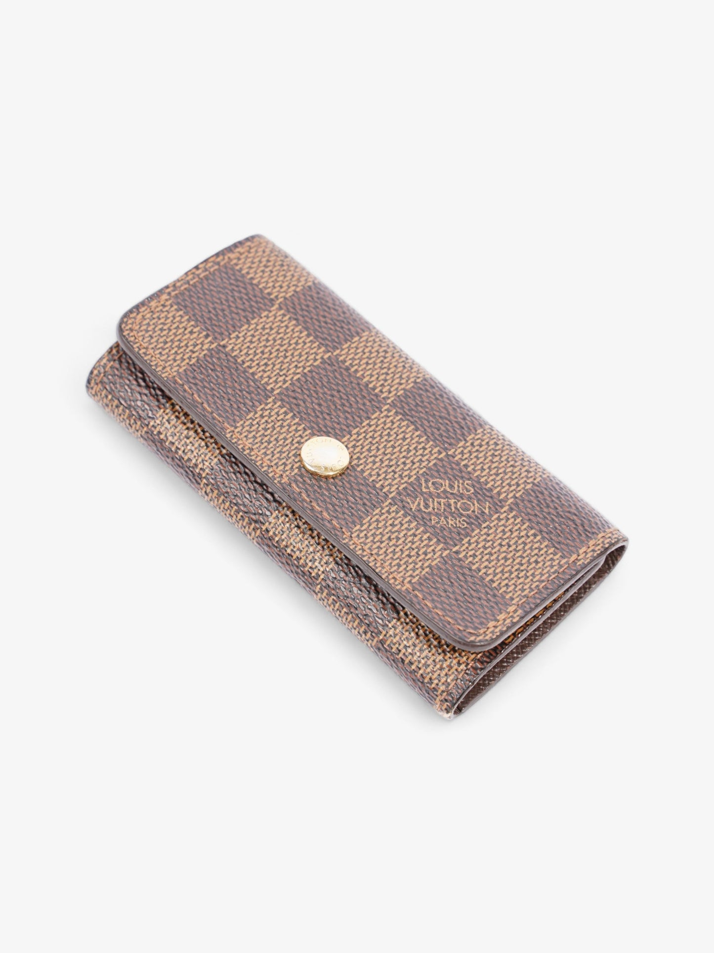Louis Vuitton 4 Key Holder Damier Ebene Coated Canvas