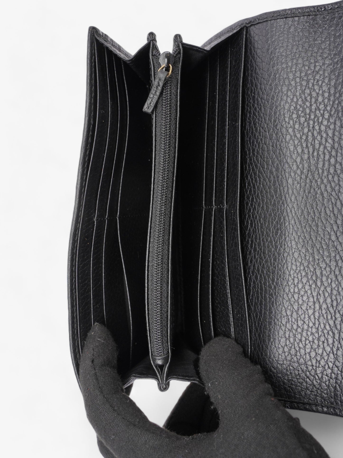 Gucci Marmont Long Wallet Black Leather