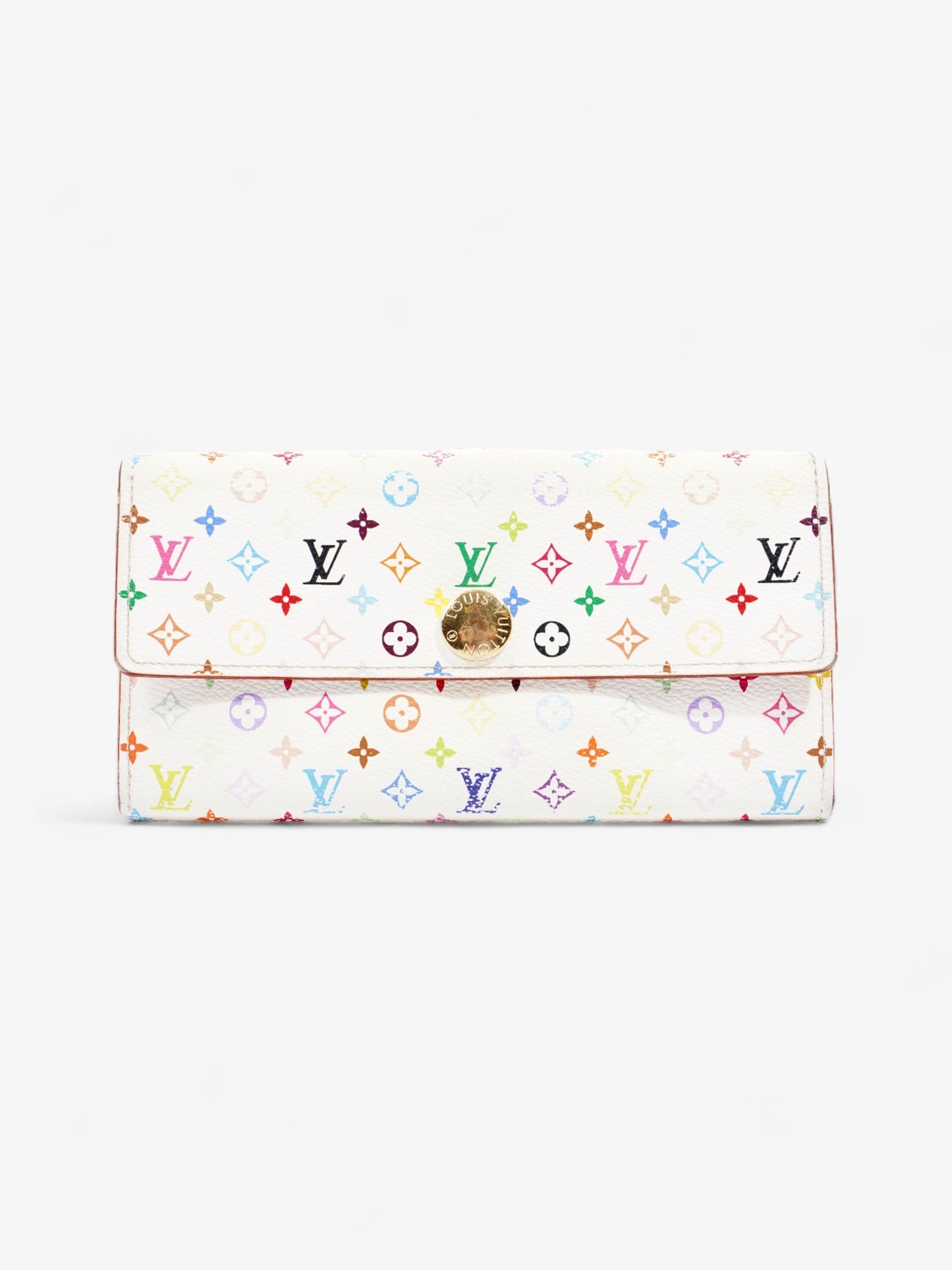 Louis Vuitton Sarah Wallet White / Multicolour Coated Canvas