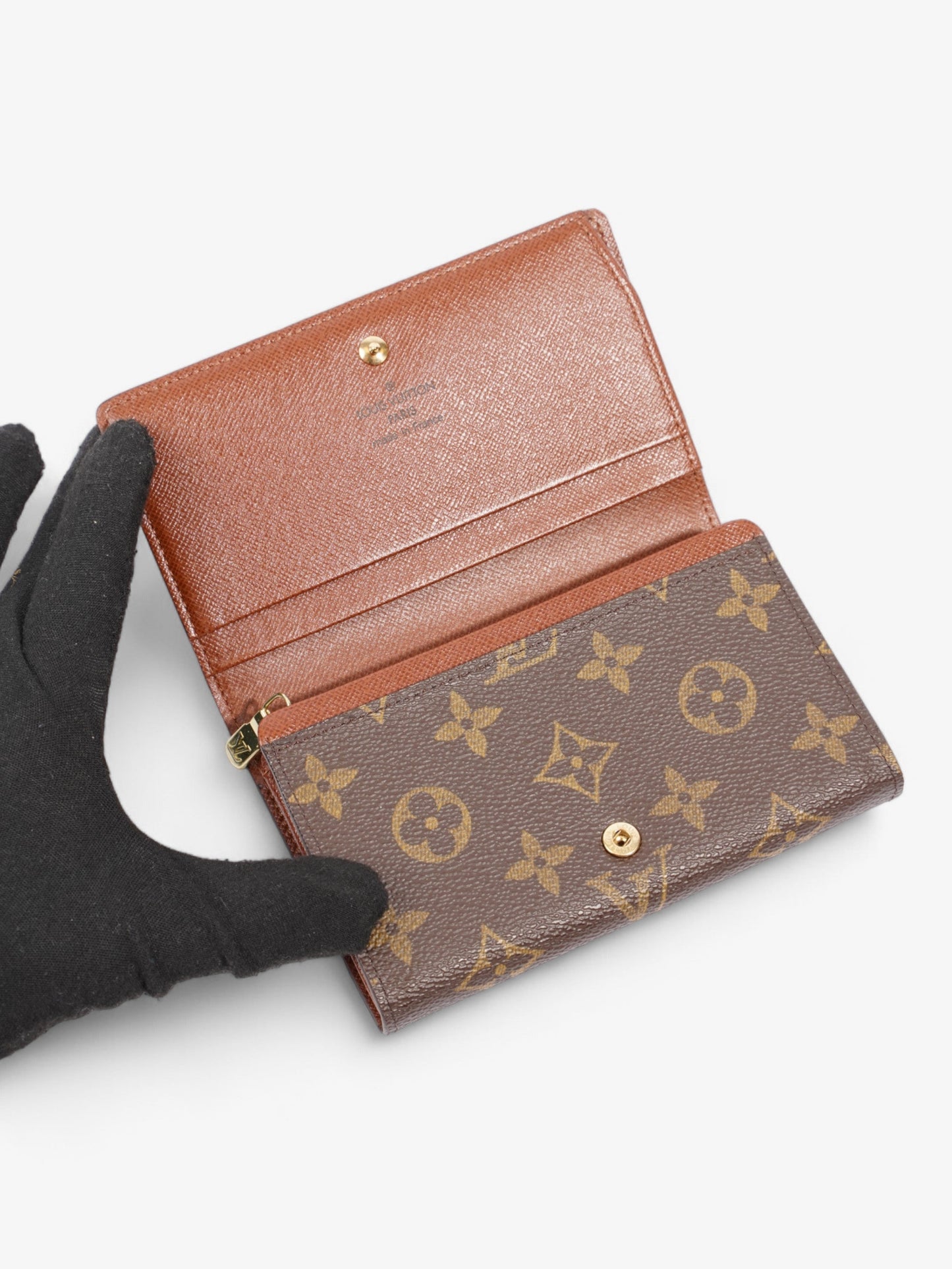 Louis Vuitton Porte Monnaie Tresor Monogram Coated Canvas