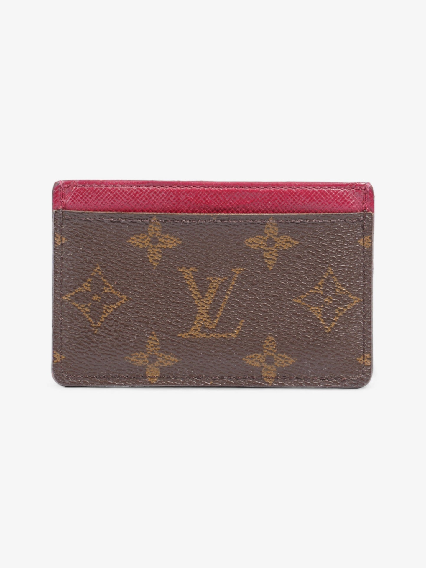 Louis Vuitton Porte Cartes Monogram / Fuschia Coated Canvas