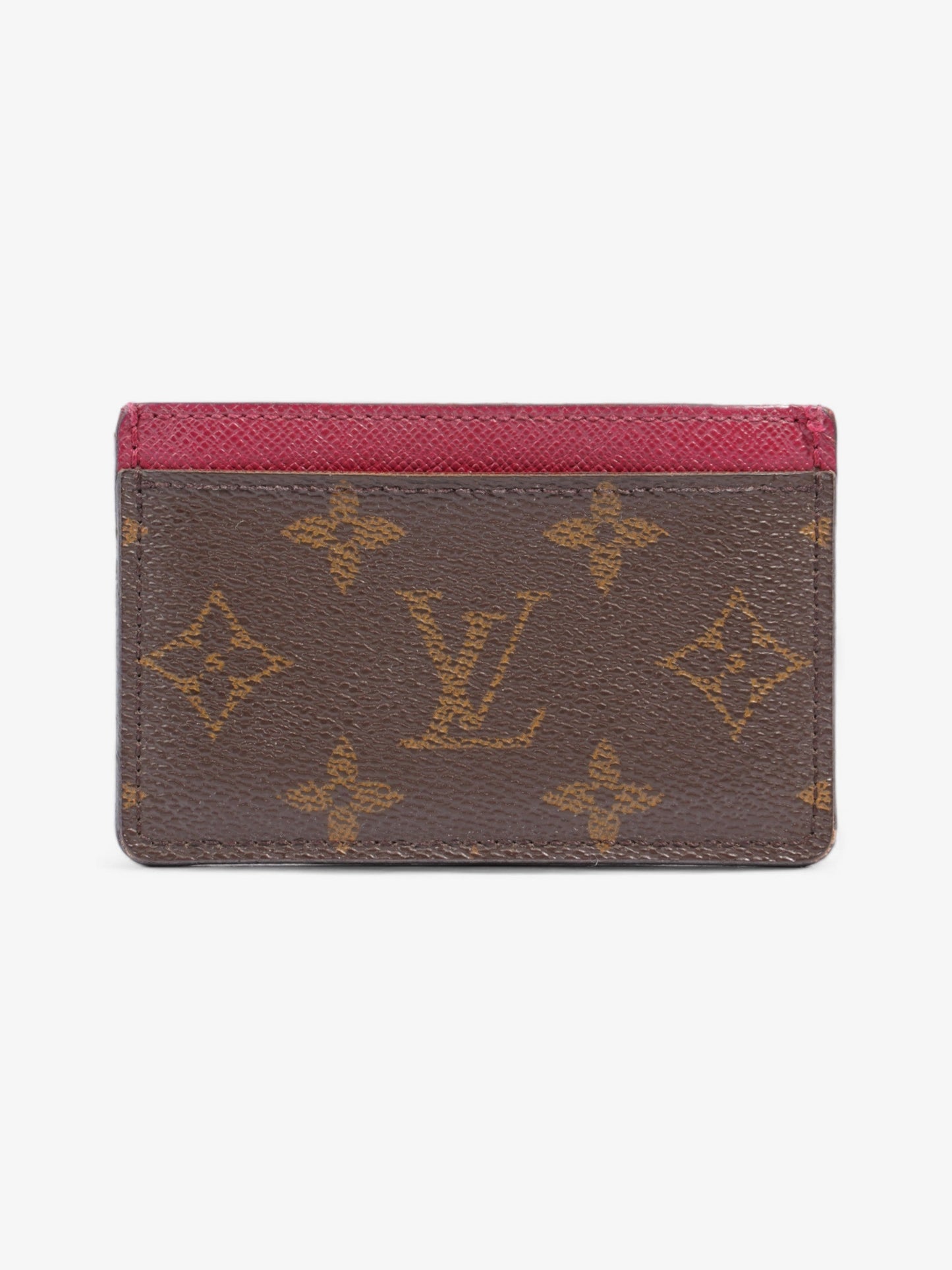 Louis Vuitton Porte Cartes Monogram / Fuschia Coated Canvas