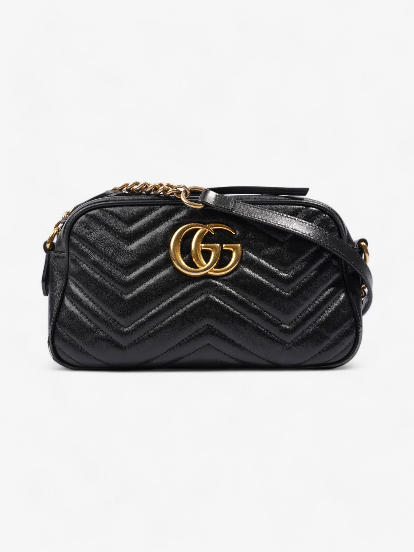 Gucci GG Marmont Black Matelasse Leather Small