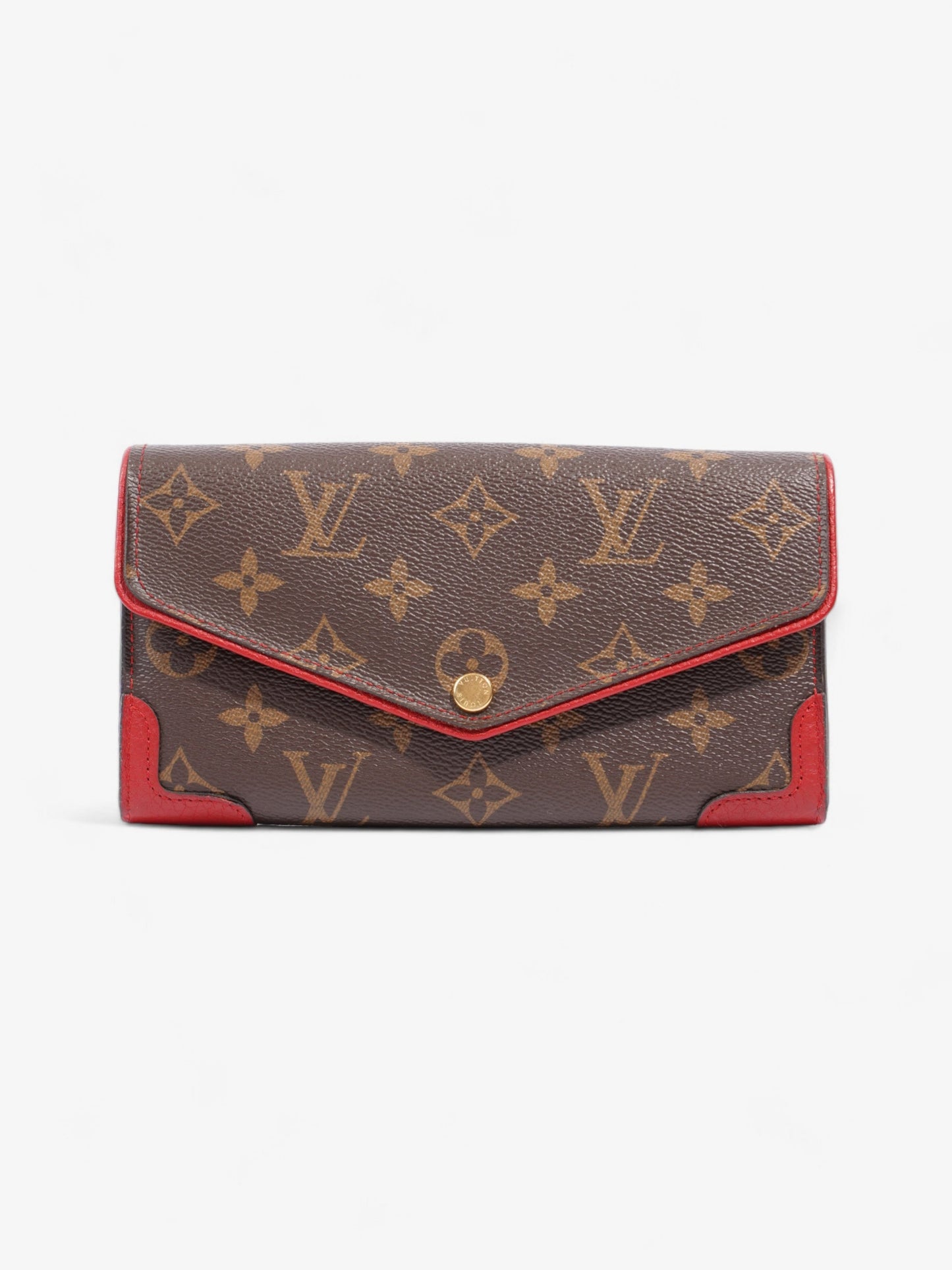 Louis Vuitton Portefeuille Sarah Retiro Monogram / Red Coated Canvas