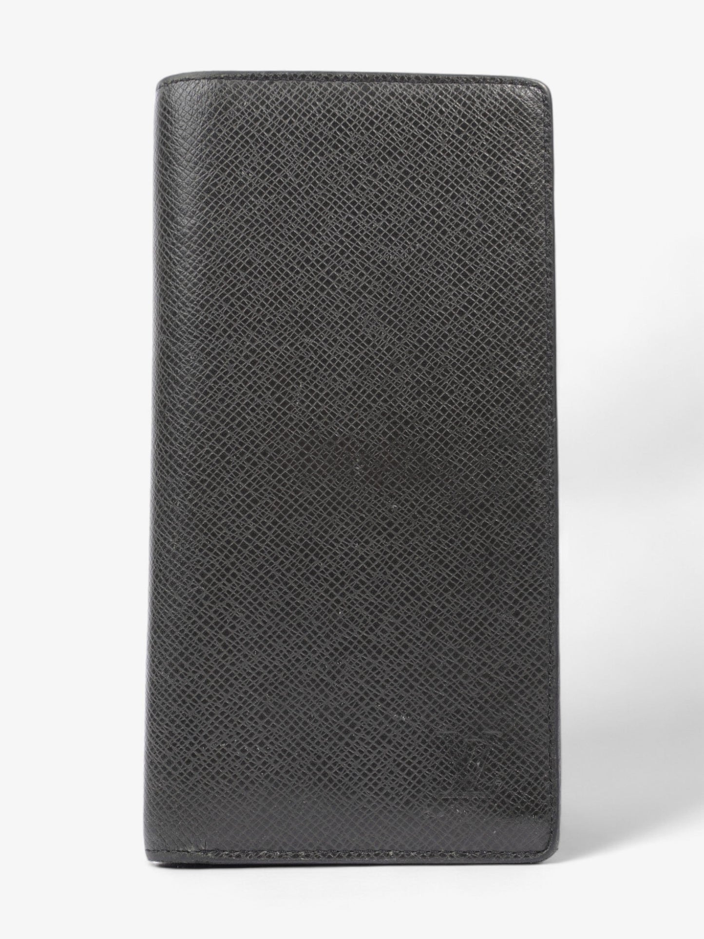 Louis Vuitton Taiga Portefeuille Brazza Long Wallet Black Leather
