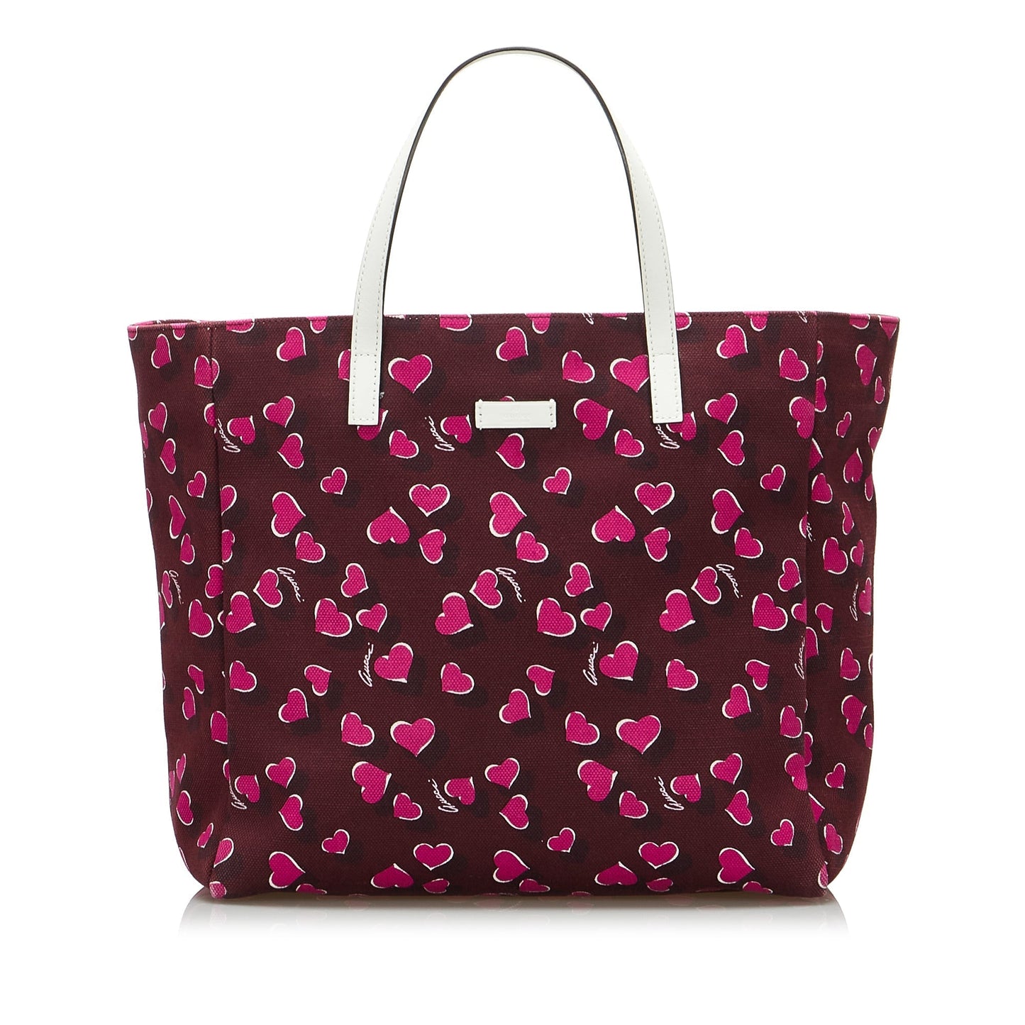 Gucci Red Leather Canvas Tote Style 5
