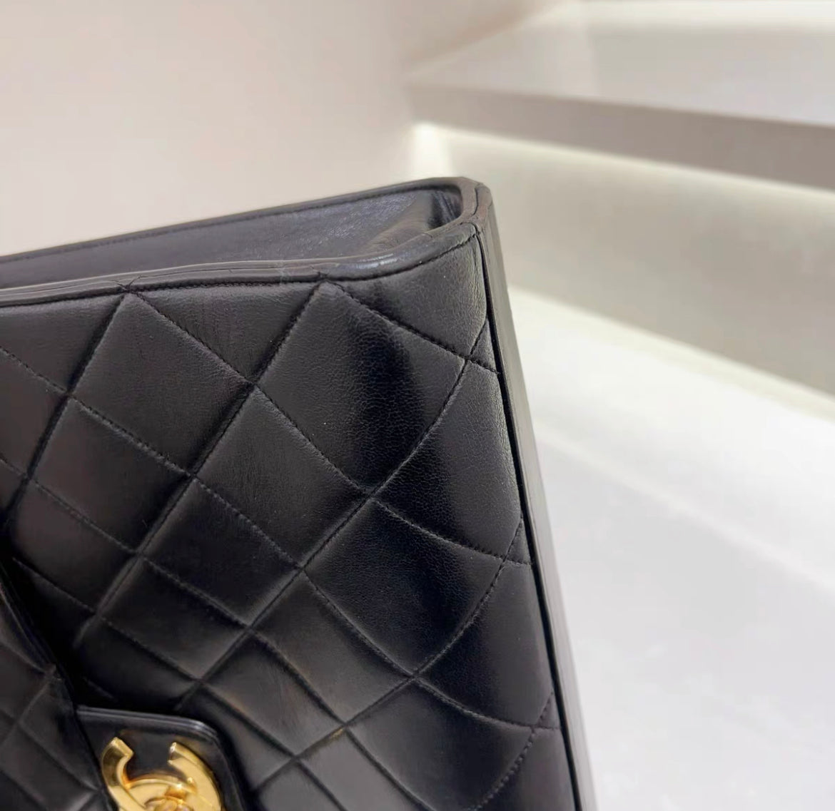 Chanel Rare  Gold Top Handle Business Portfolio Briefcase