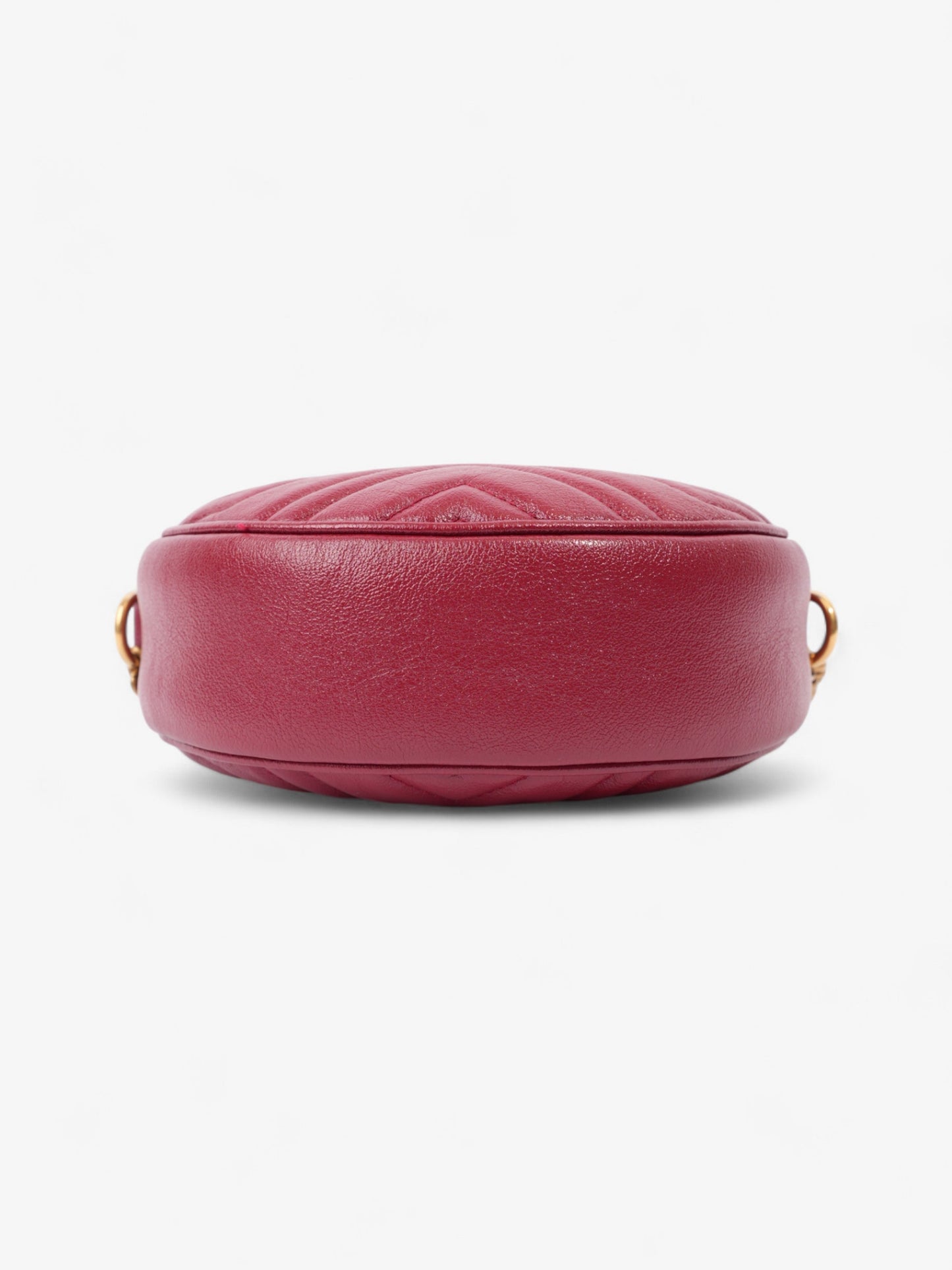 Gucci Marmont Round Bag Red Matelasse Leather