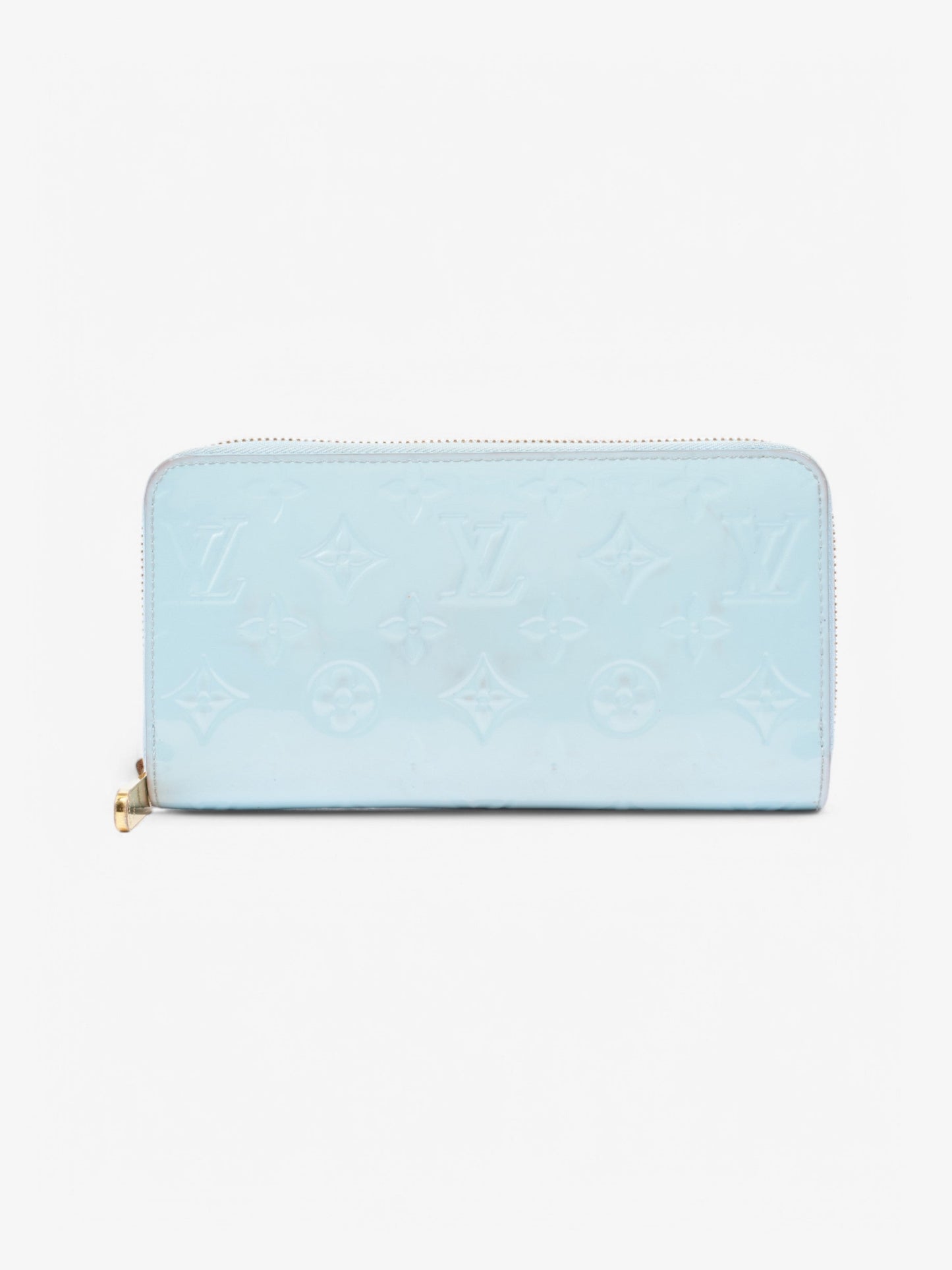 Louis Vuitton Zippy Wallet Baby Blue Vernis Leather