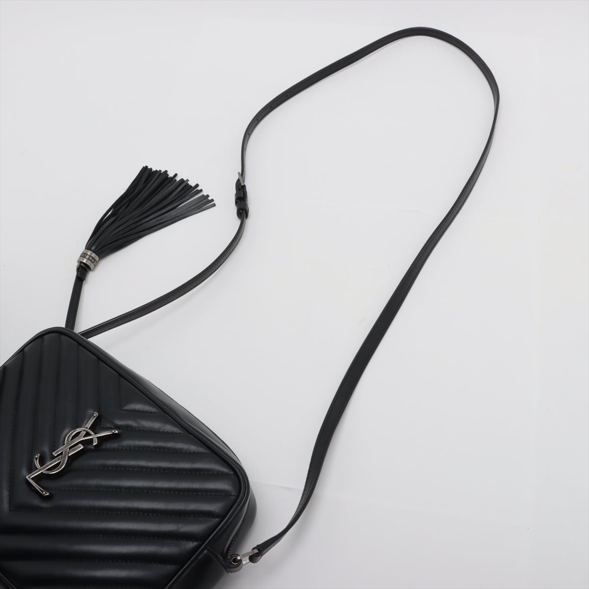 Saint Laurent Black Leather Lou Camera Bag [Clearance Sale]