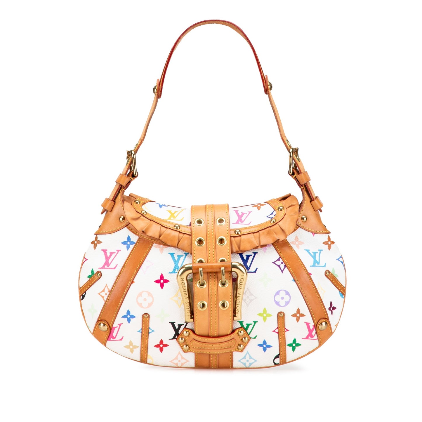 White Louis Vuitton Monogram Multicolore Leonor Shoulder Bag