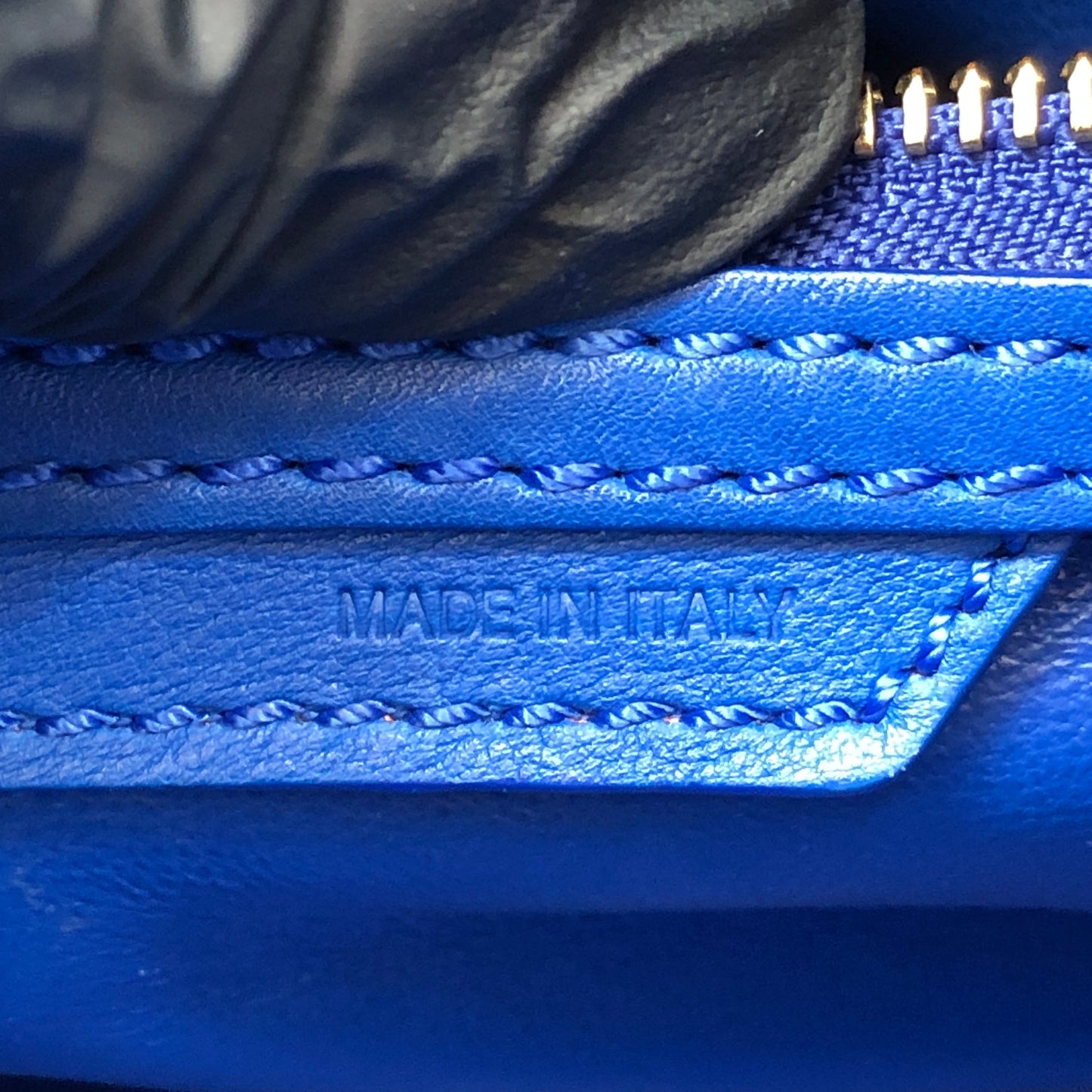 Celine Royal Blue Smooth Leather Luggage Handbag