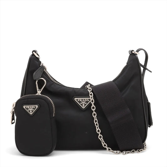 Prada Black Re-Edition 2005 Re-Nylon Shoulder Bag [Clearance Sale]