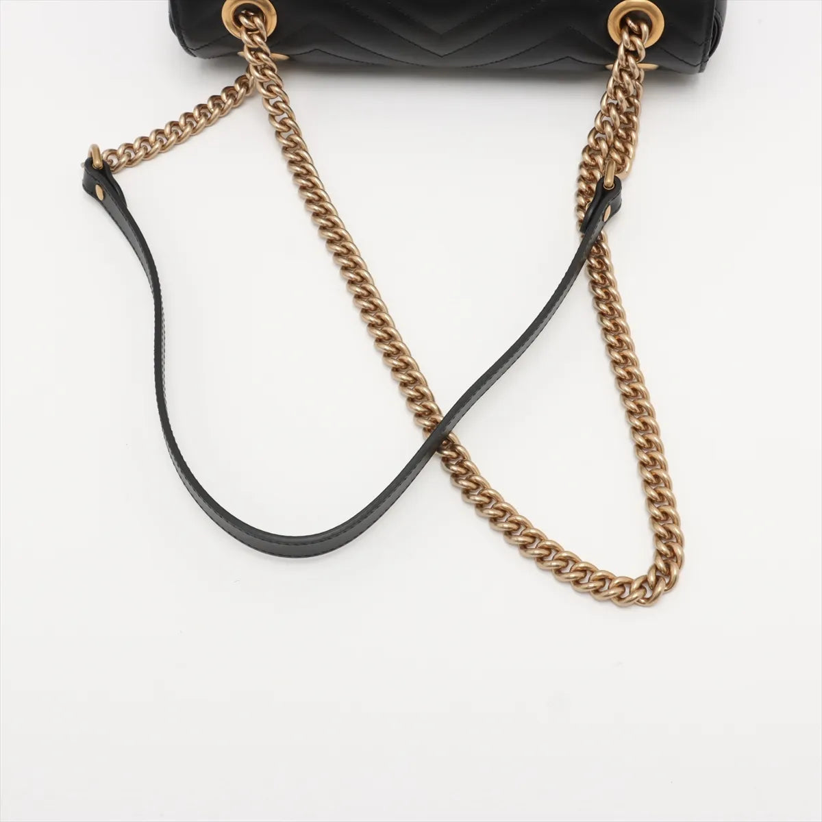 Gucci Black Leather GG Marmont Medium Shoulder Bag [Clearance Sale]