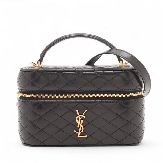 Saint Laurent Black Quilted Leather Gabby Vanity Bag [Clearance Sale]