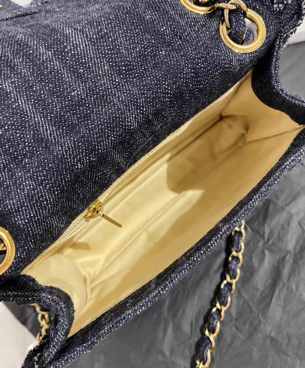 CHANEL 2006  NIGHT FLIGHT DENIM REISSUE AIRPLANE RAINBOW BAG 24K GHW