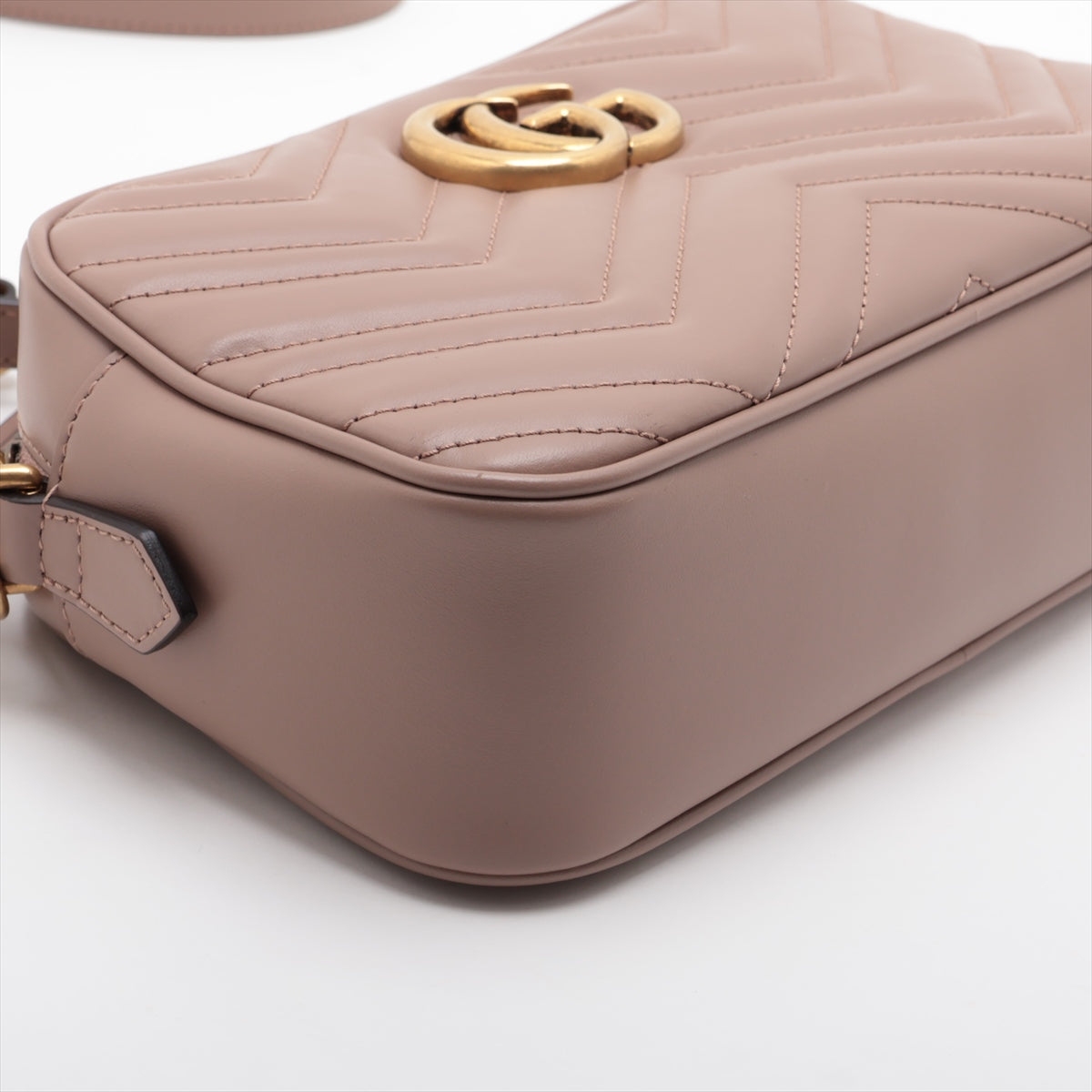 Gucci Beige GG Marmont Matelasse Small Shoulder Bag [Clearance Sale]