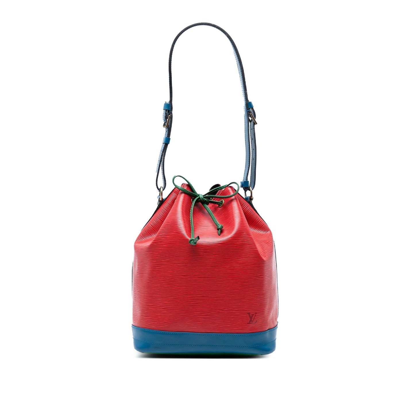 Red Louis Vuitton Epi Tricolor Noe GM Bucket Bag