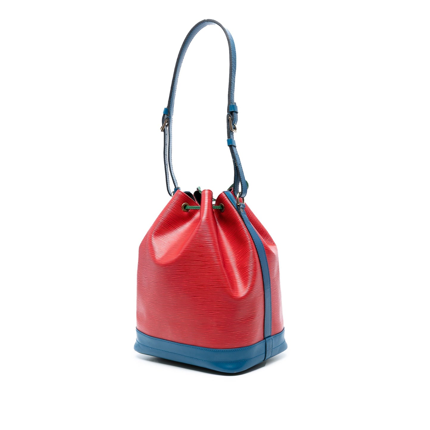 Red Louis Vuitton Epi Tricolor Noe GM Bucket Bag