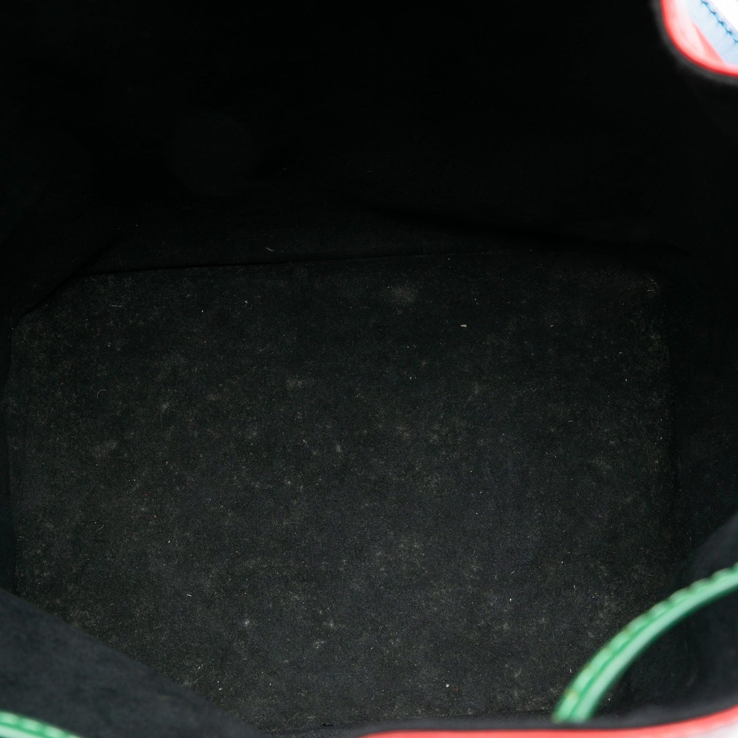 Red Louis Vuitton Epi Tricolor Noe GM Bucket Bag