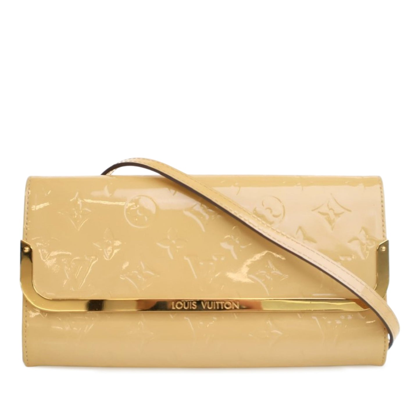 Yellow Louis Vuitton Monogram Vernis Rossmore MM Shoulder Bag