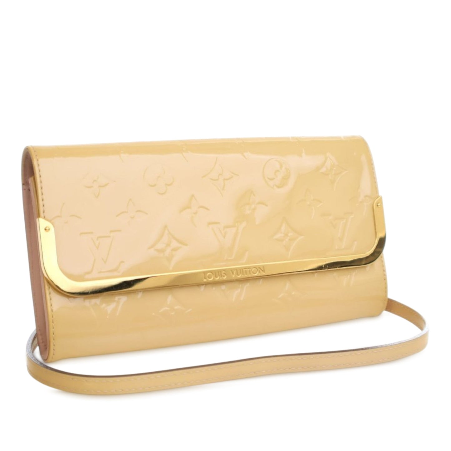 Yellow Louis Vuitton Monogram Vernis Rossmore MM Shoulder Bag
