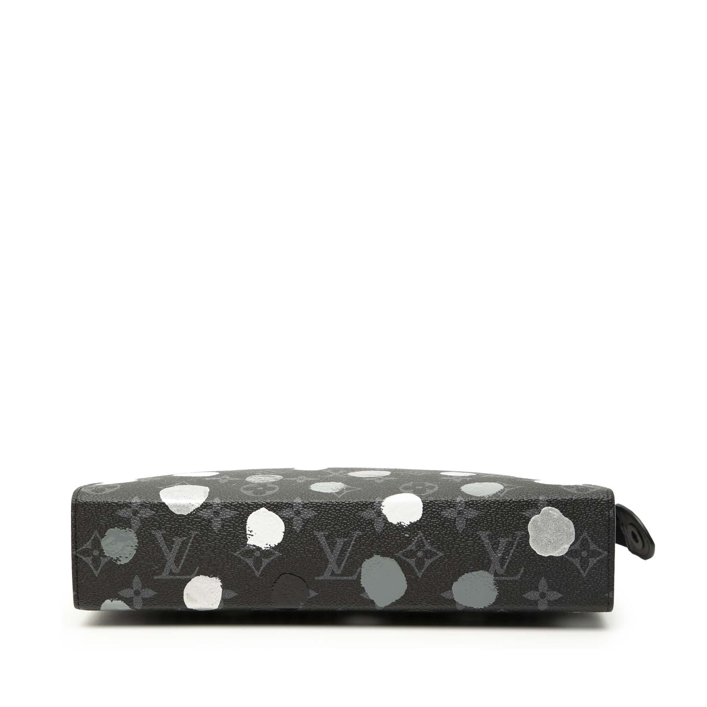 Black Louis Vuitton Yayoi Kusama Monogram Eclipse Pochette Voyage MM Clutch Bag
