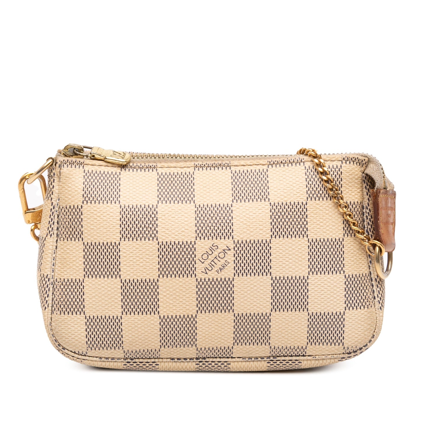 White Louis Vuitton Damier Azur Mini Pochette Accessoires Handbag