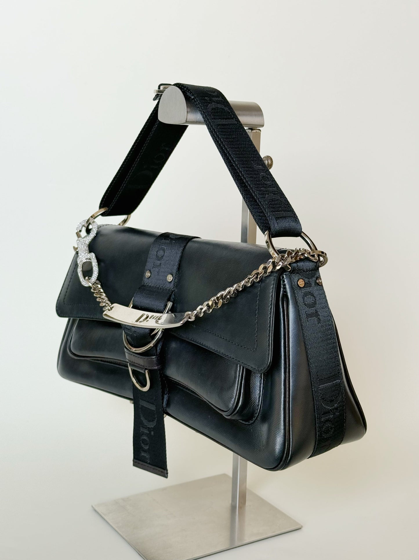 Christian Dior Crystal-Embellished Hardcore Shoulder Bag