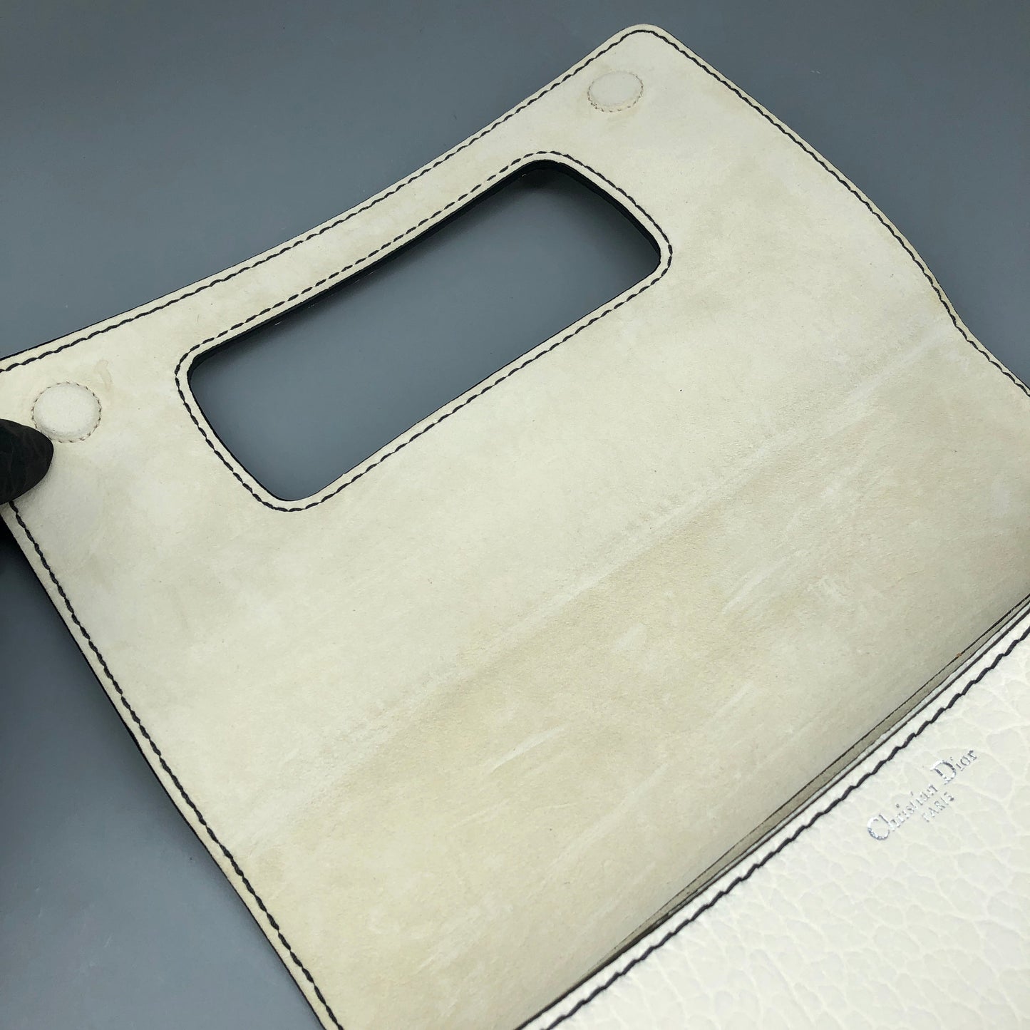 Christian Dior Dio(r)evolution Cream Grained Calfskin shoulder Bag