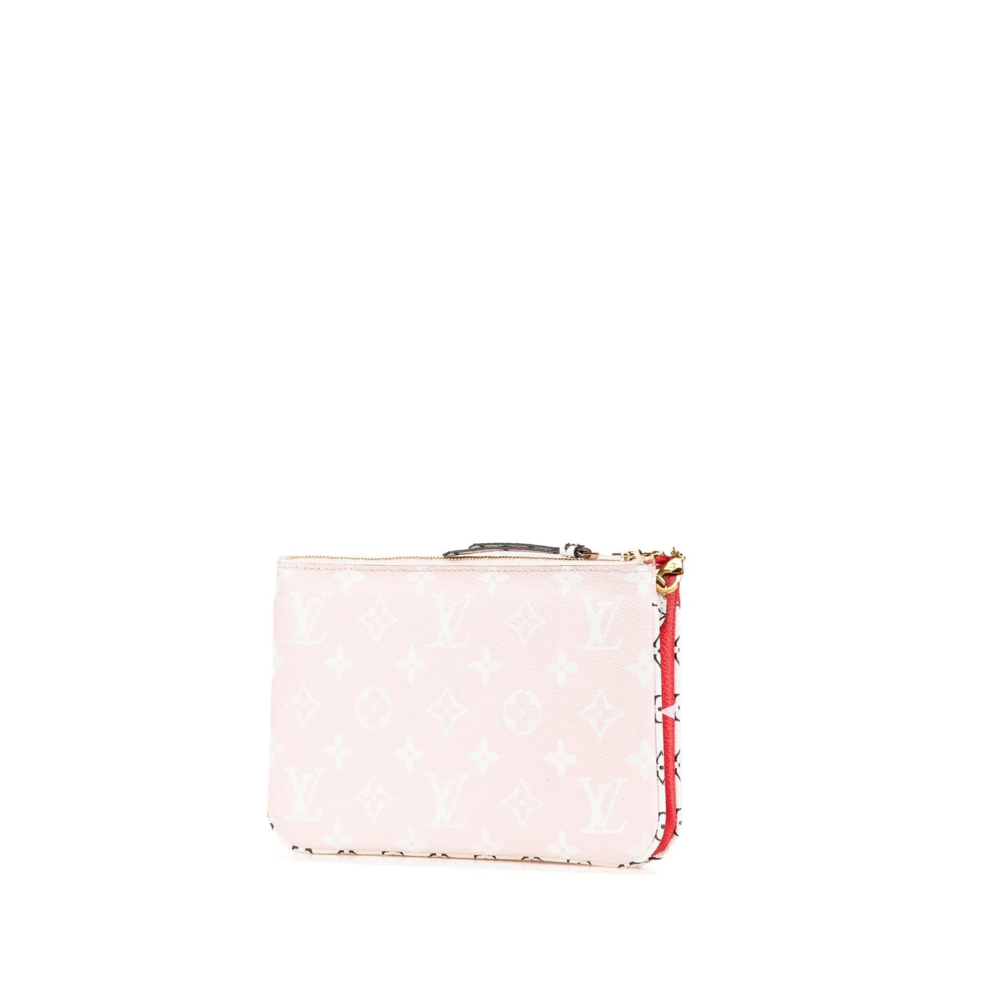 Red Louis Vuitton Limited Edition Monogram Giant Double Zip Pochette Crossbody Bag